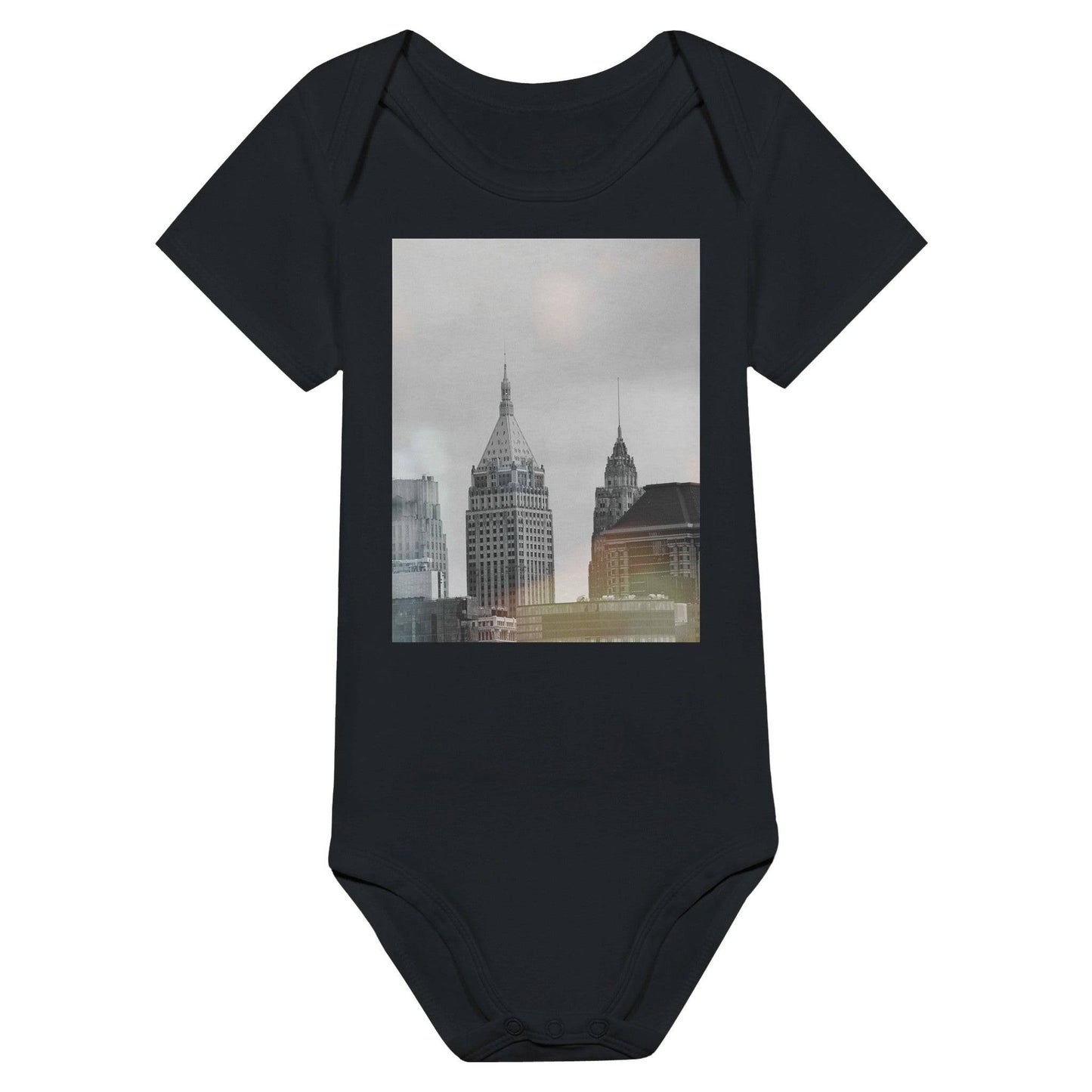 NYC Classic Black and White Baby Clothing Bodysuits New York City Unisex Cozy Toddler Pixio.Co - Pixio.Co