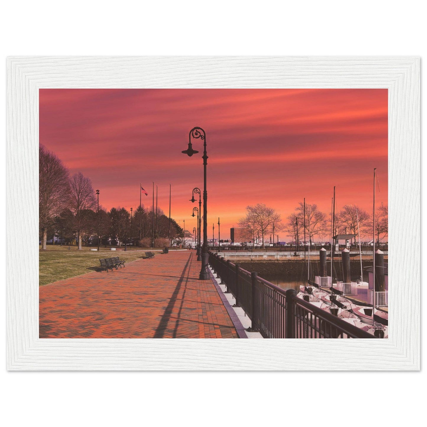 Scenic Park Tamarind Sky Matte Paper Wooden Frame New York City Wall Art Home Office Business Commercial Decor Pixio.Co - Pixio.Co