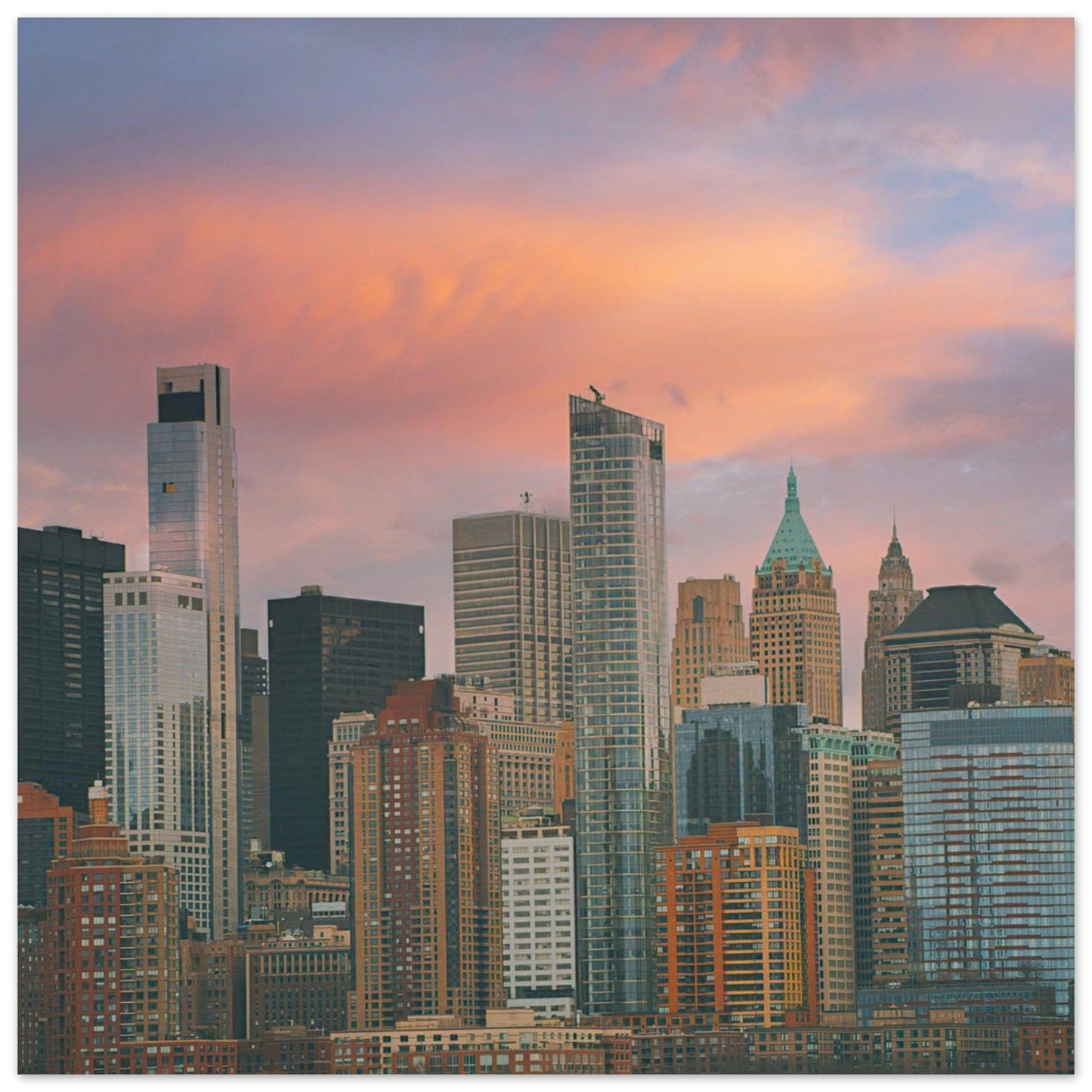 NYC Sunset Classic Matte Paper Poster New York City Wall Art Home Office Business Commercial Decor Pixio.Co - Pixio.Co