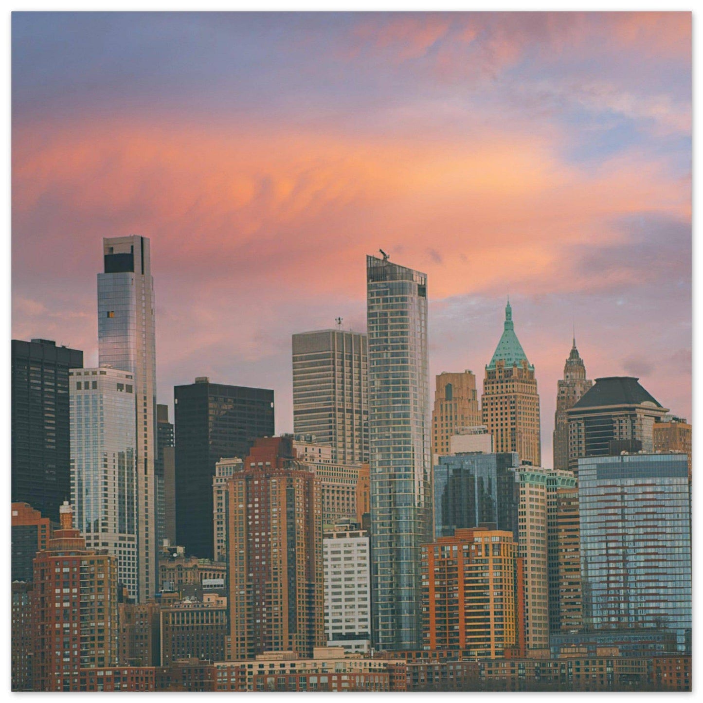 NYC Sunset Classic Matte Paper Poster New York City Wall Art Home Office Business Commercial Decor Pixio.Co - Pixio.Co