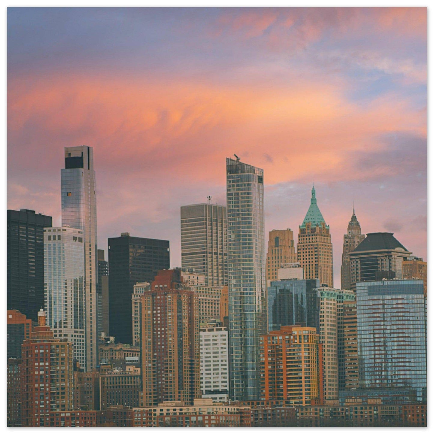 NYC Sunset Classic Matte Paper Poster New York City Wall Art Home Office Business Commercial Decor Pixio.Co - Pixio.Co