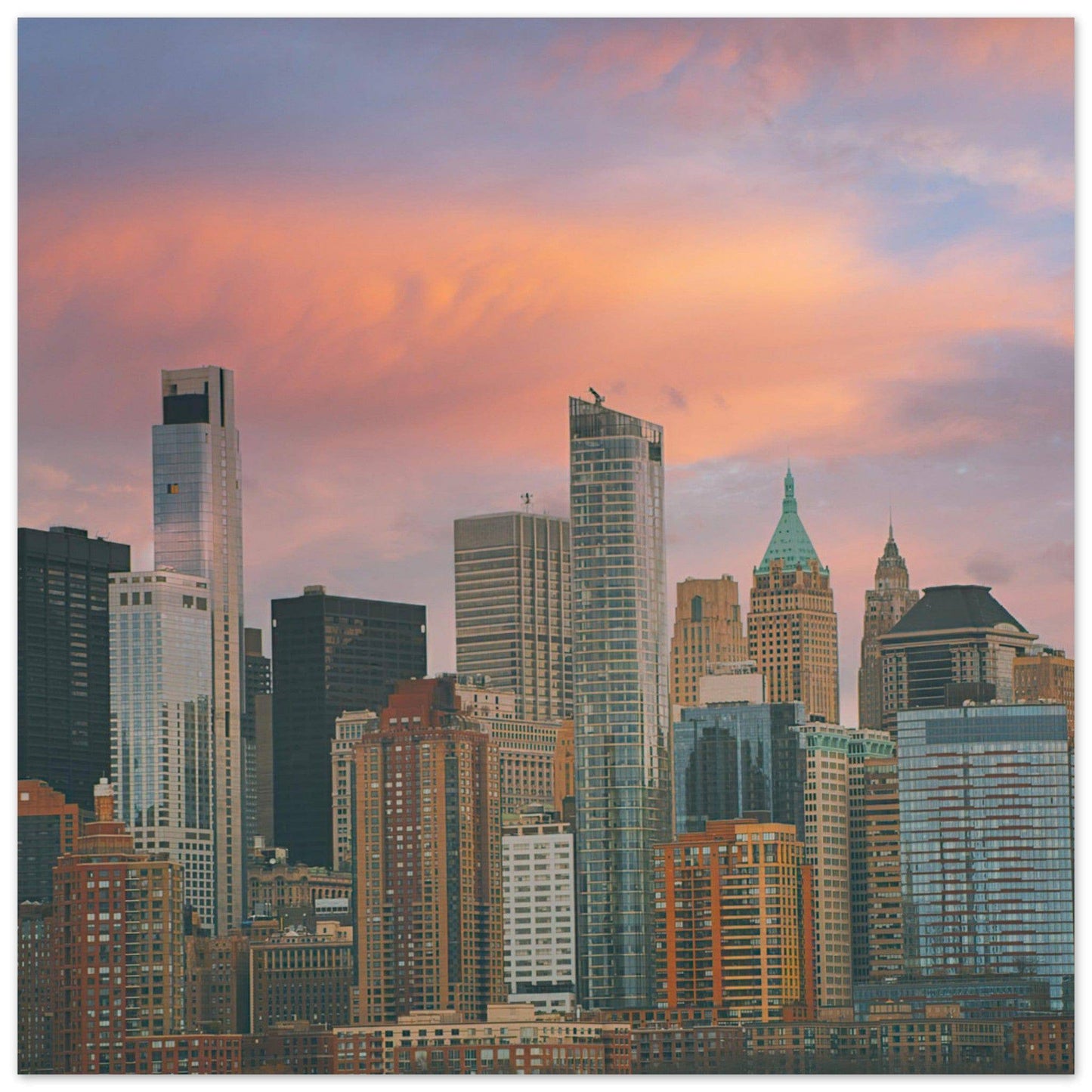 NYC Sunset Classic Matte Paper Poster New York City Wall Art Home Office Business Commercial Decor Pixio.Co - Pixio.Co