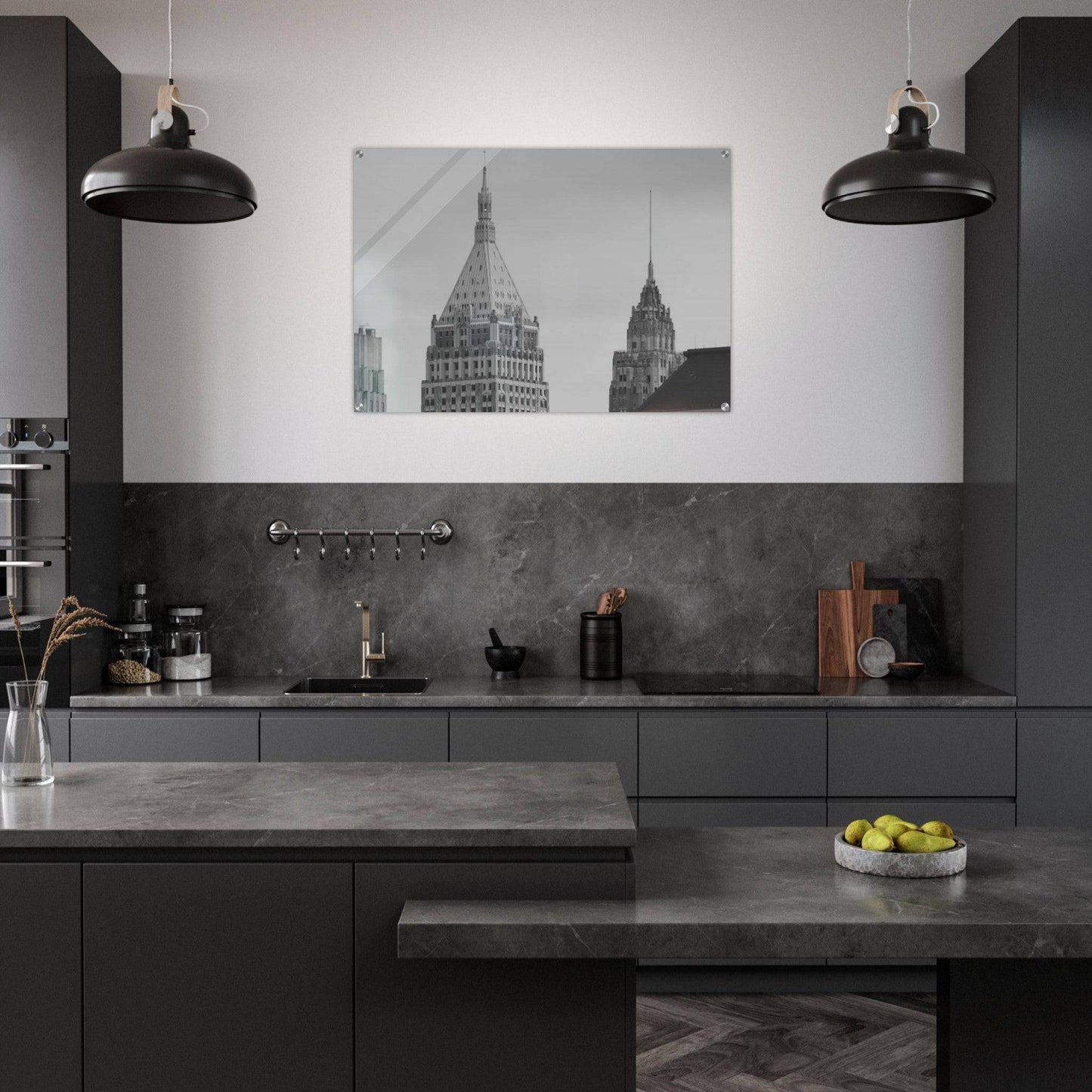 NYC Classic Black and White Acrylic Print New York City Wall Art Home Office Business Commercial Decor Pixio.Co - Pixio.Co