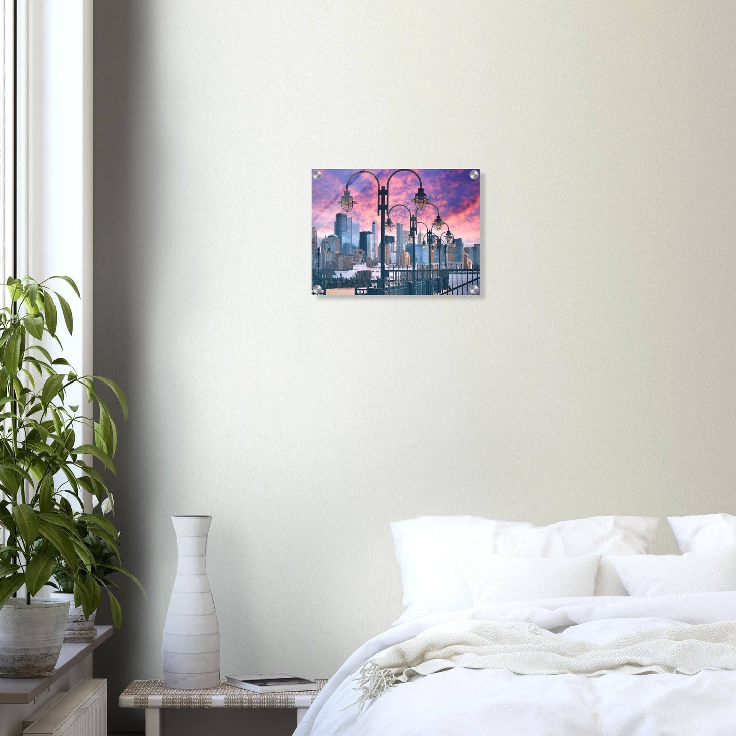 NYC Lights Acrylic Frame New York City Wall Art Home Office Business Commercial Decor Pixio.Co - Pixio.Co