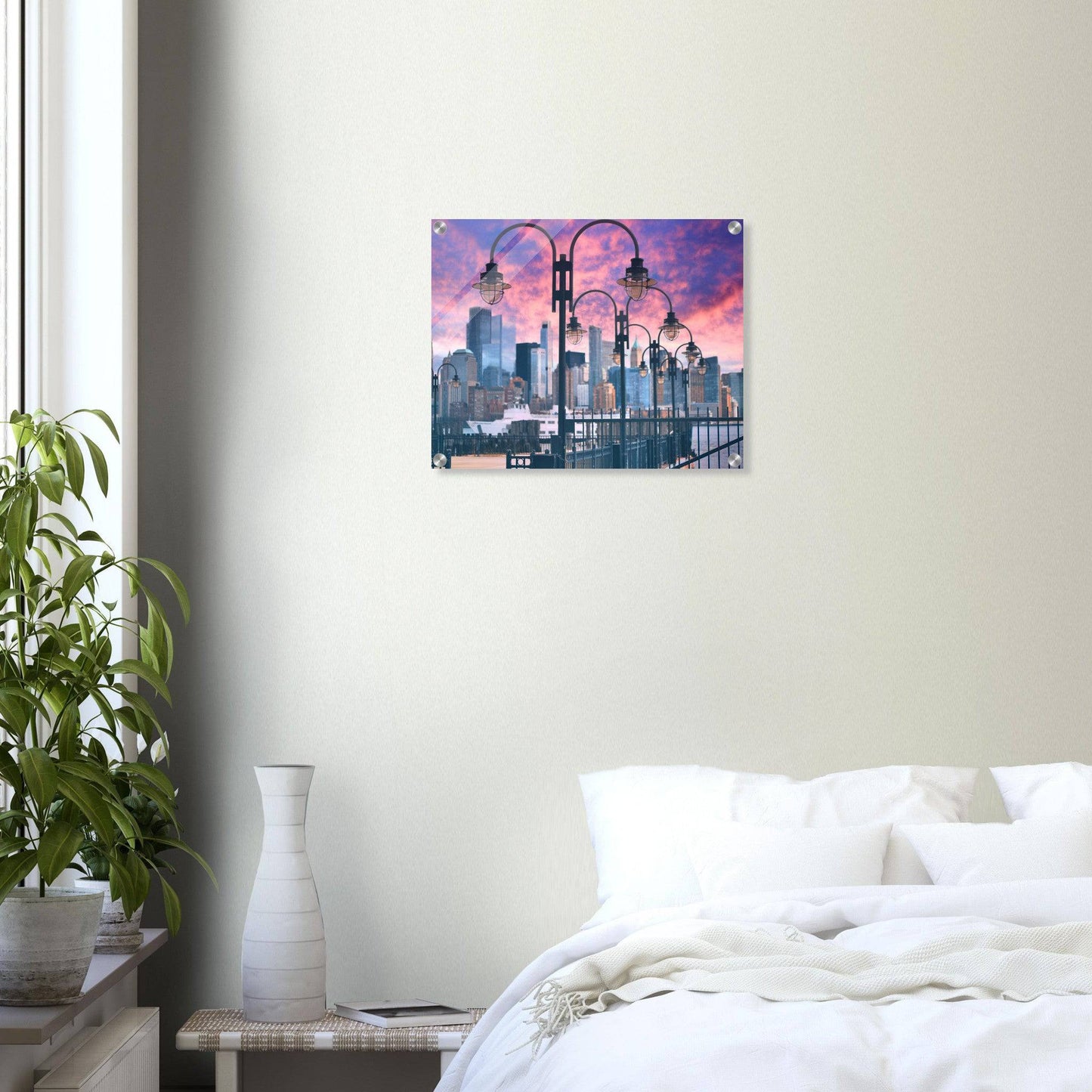 NYC Lights Acrylic Frame New York City Wall Art Home Office Business Commercial Decor Pixio.Co - Pixio.Co