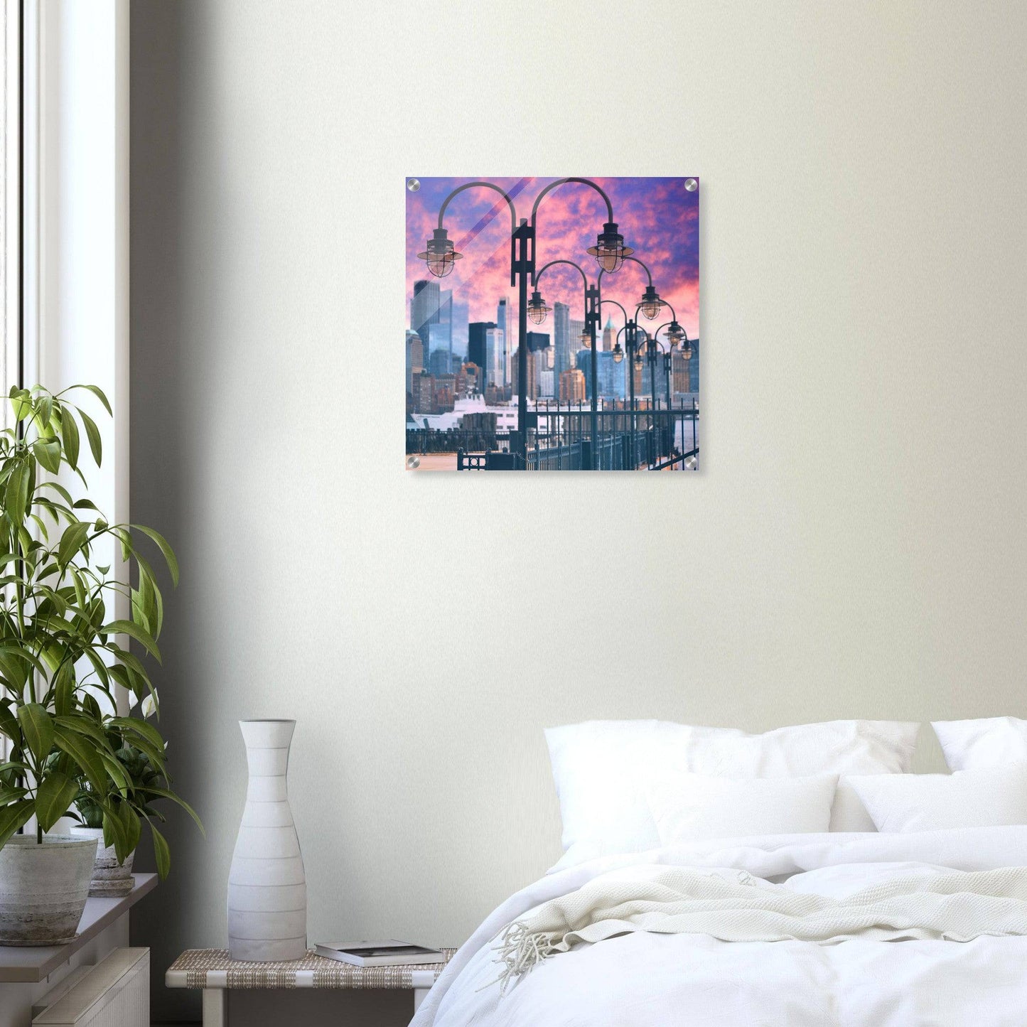NYC Lights Acrylic Frame New York City Wall Art Home Office Business Commercial Decor Pixio.Co - Pixio.Co