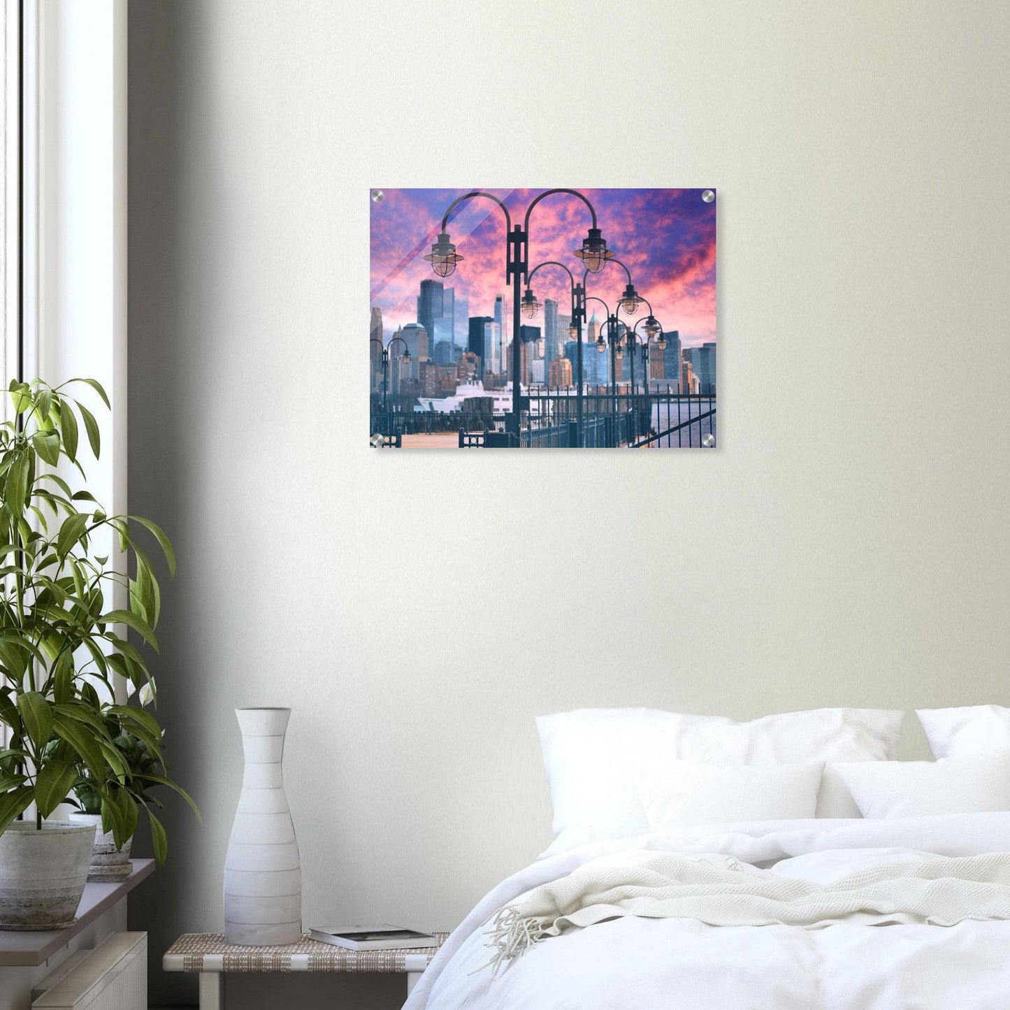 NYC Lights Acrylic Frame New York City Wall Art Home Office Business Commercial Decor Pixio.Co - Pixio.Co