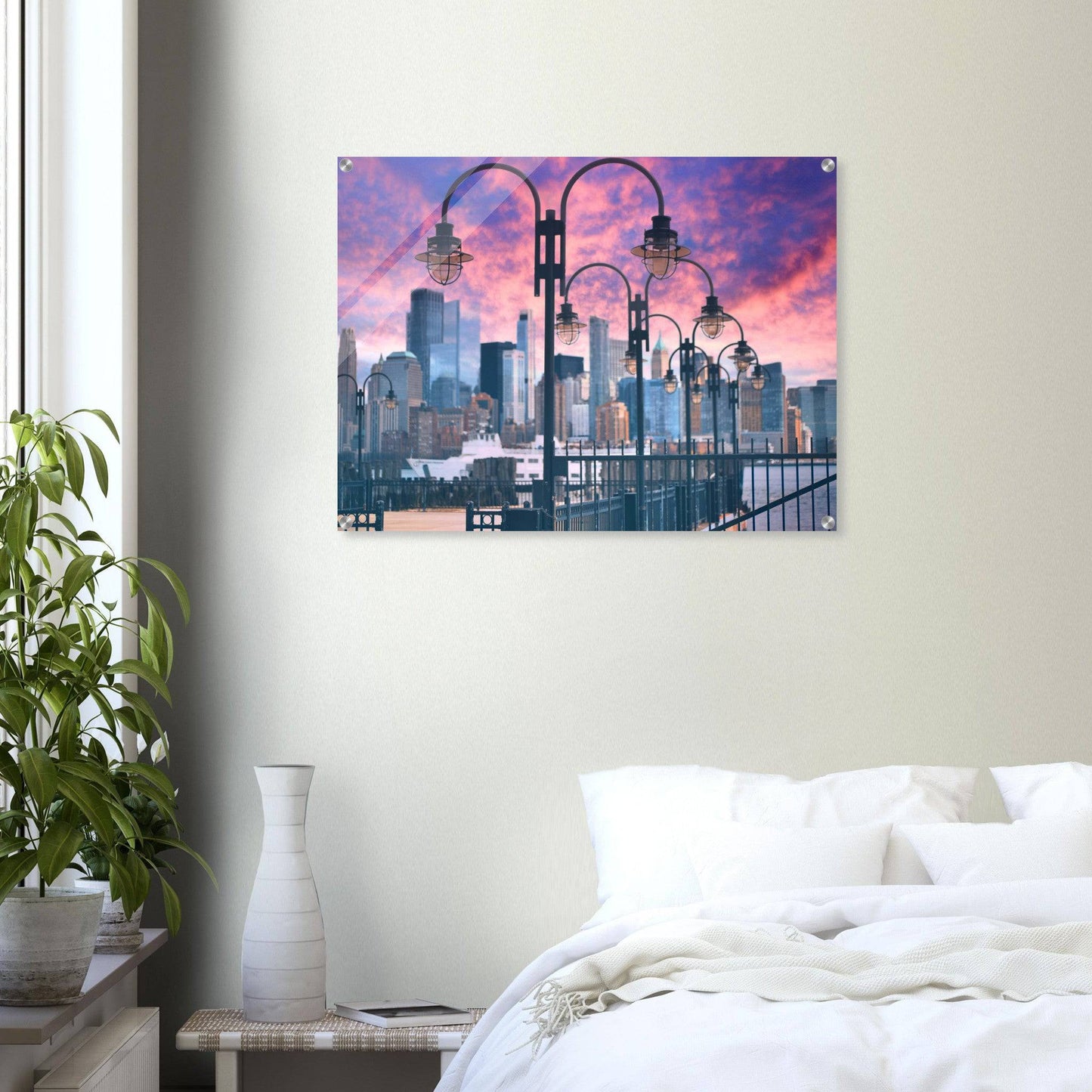 NYC Lights Acrylic Frame New York City Wall Art Home Office Business Commercial Decor Pixio.Co - Pixio.Co