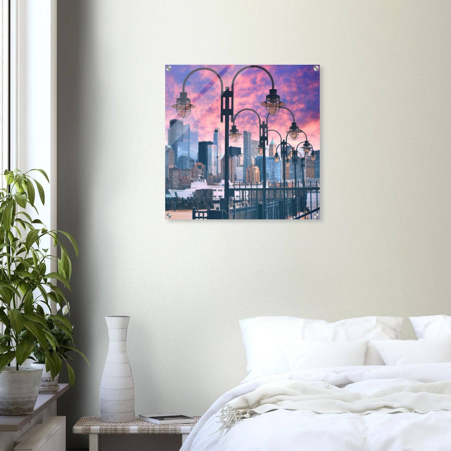 NYC Lights Acrylic Frame New York City Wall Art Home Office Business Commercial Decor Pixio.Co - Pixio.Co