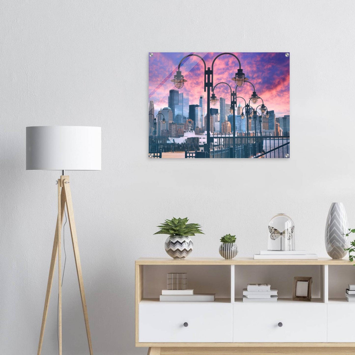 NYC Lights Acrylic Frame New York City Wall Art Home Office Business Commercial Decor Pixio.Co - Pixio.Co