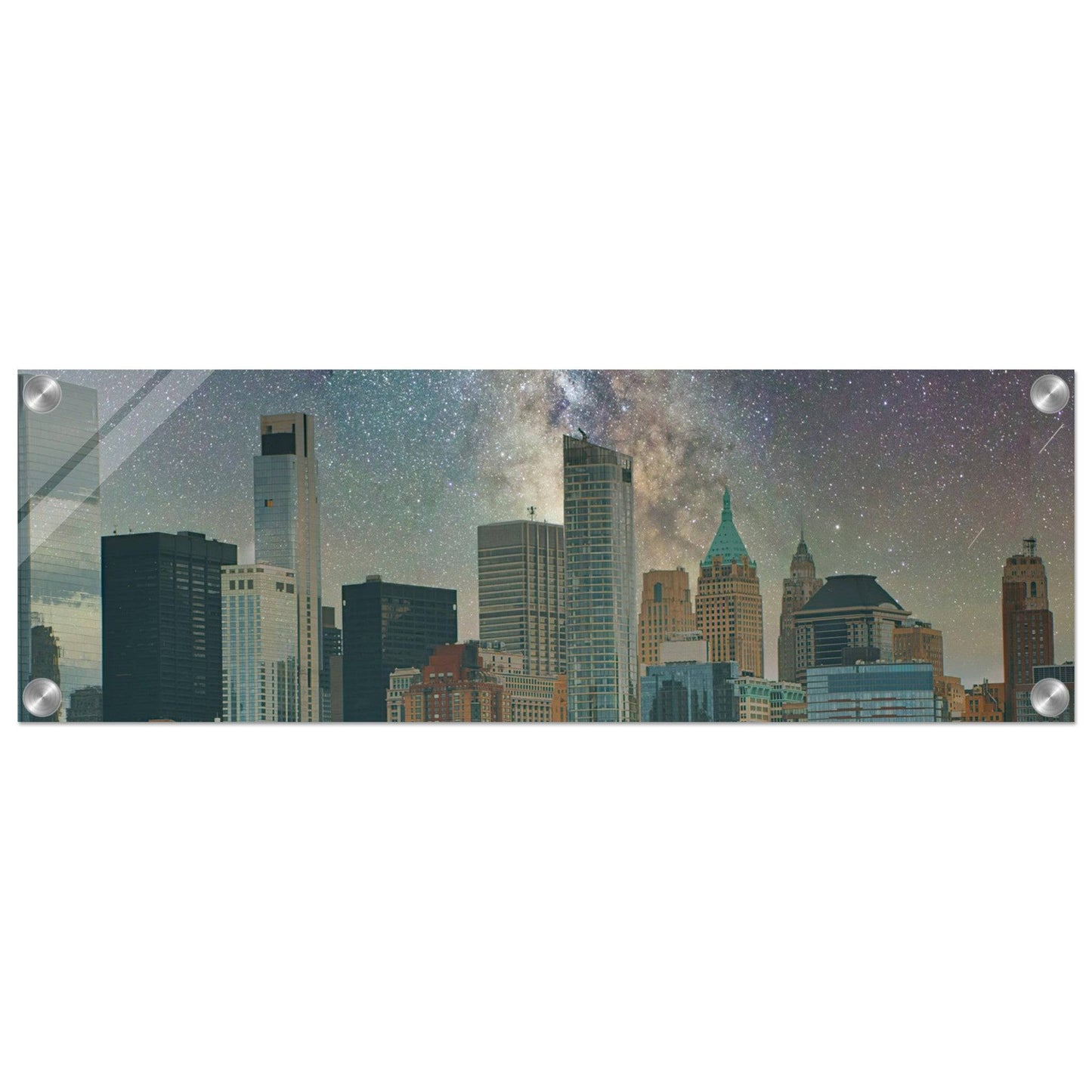 NYC Midnight Galaxy Acrylic Print New York City Wall Art Home Office Business Commercial Decor Pixio.Co - Pixio.Co
