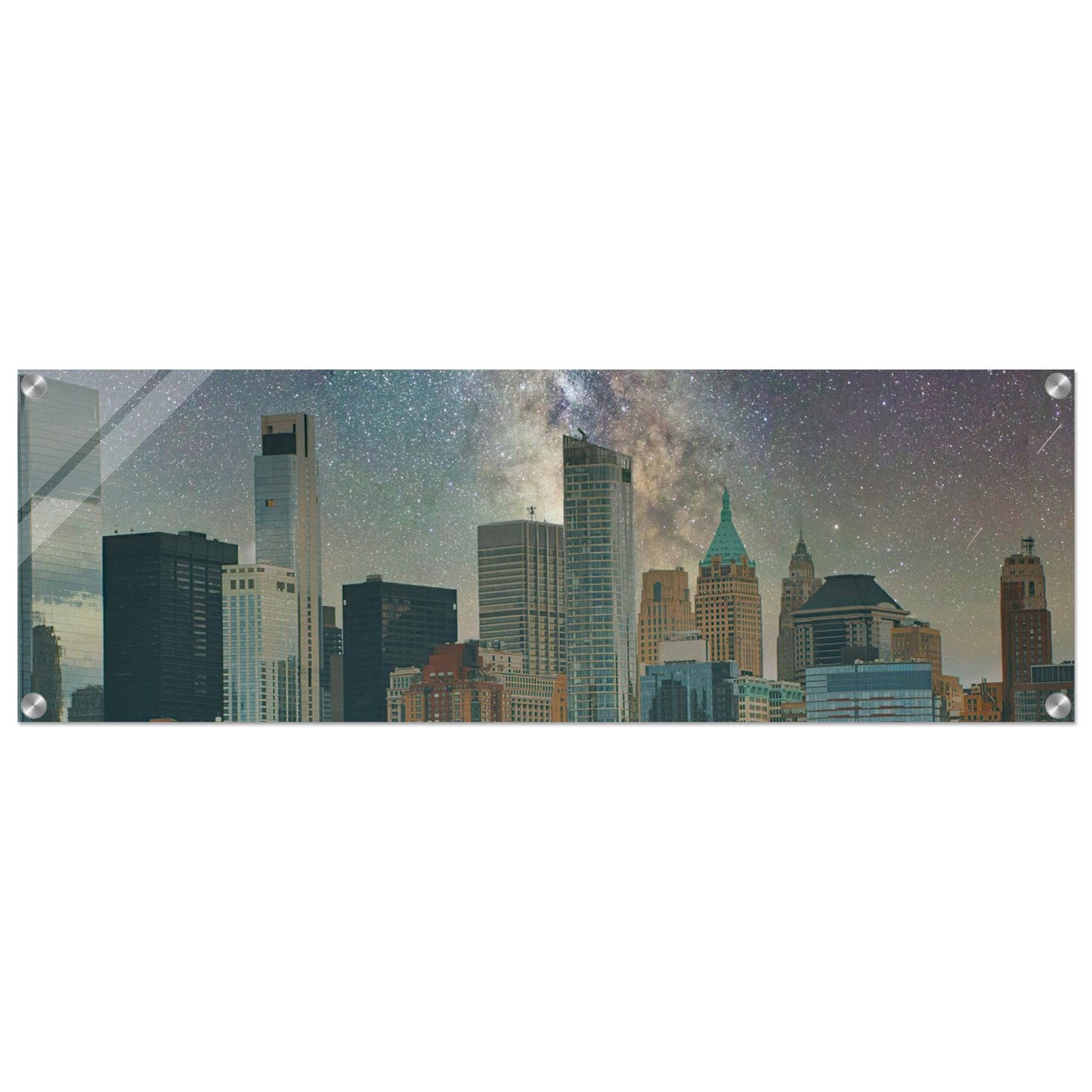 NYC Midnight Galaxy Acrylic Print New York City Wall Art Home Office Business Commercial Decor Pixio.Co - Pixio.Co