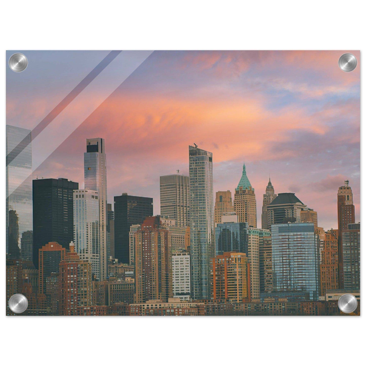 NYC Sunset Acrylic New York City Wall Art Home Office Business Commercial Decor Pixio.Co - Pixio.Co