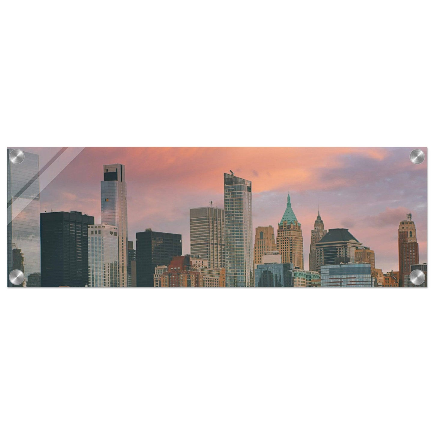 NYC Sunset Acrylic New York City Wall Art Home Office Business Commercial Decor Pixio.Co - Pixio.Co