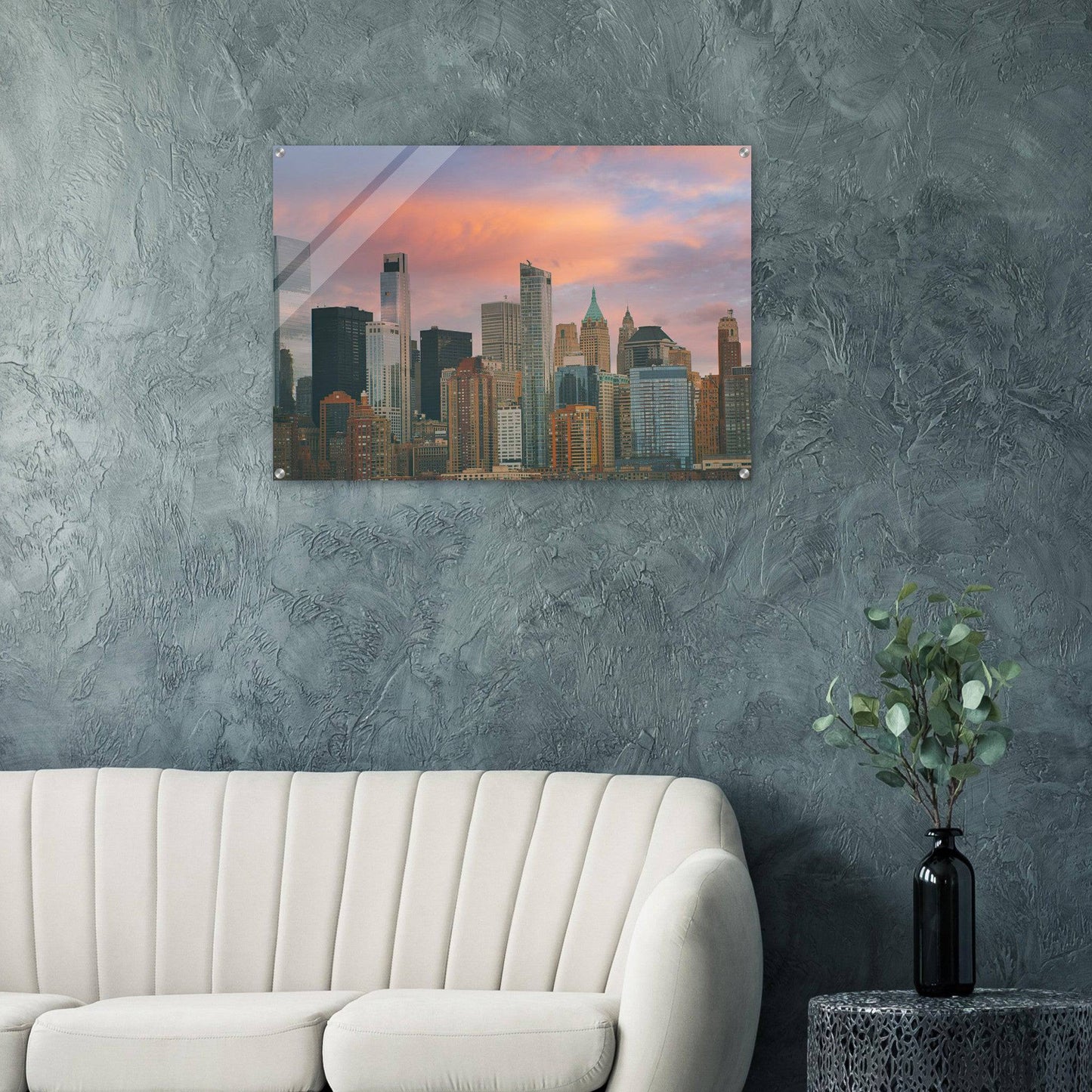 NYC Sunset Acrylic New York City Wall Art Home Office Business Commercial Decor Pixio.Co - Pixio.Co
