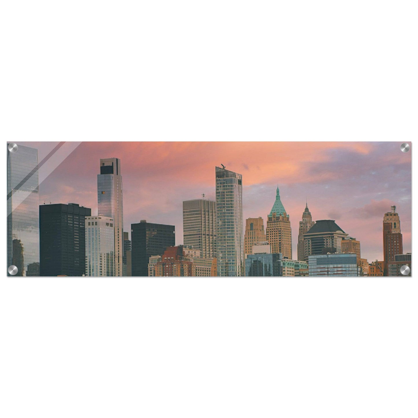 NYC Sunset Acrylic New York City Wall Art Home Office Business Commercial Decor Pixio.Co - Pixio.Co
