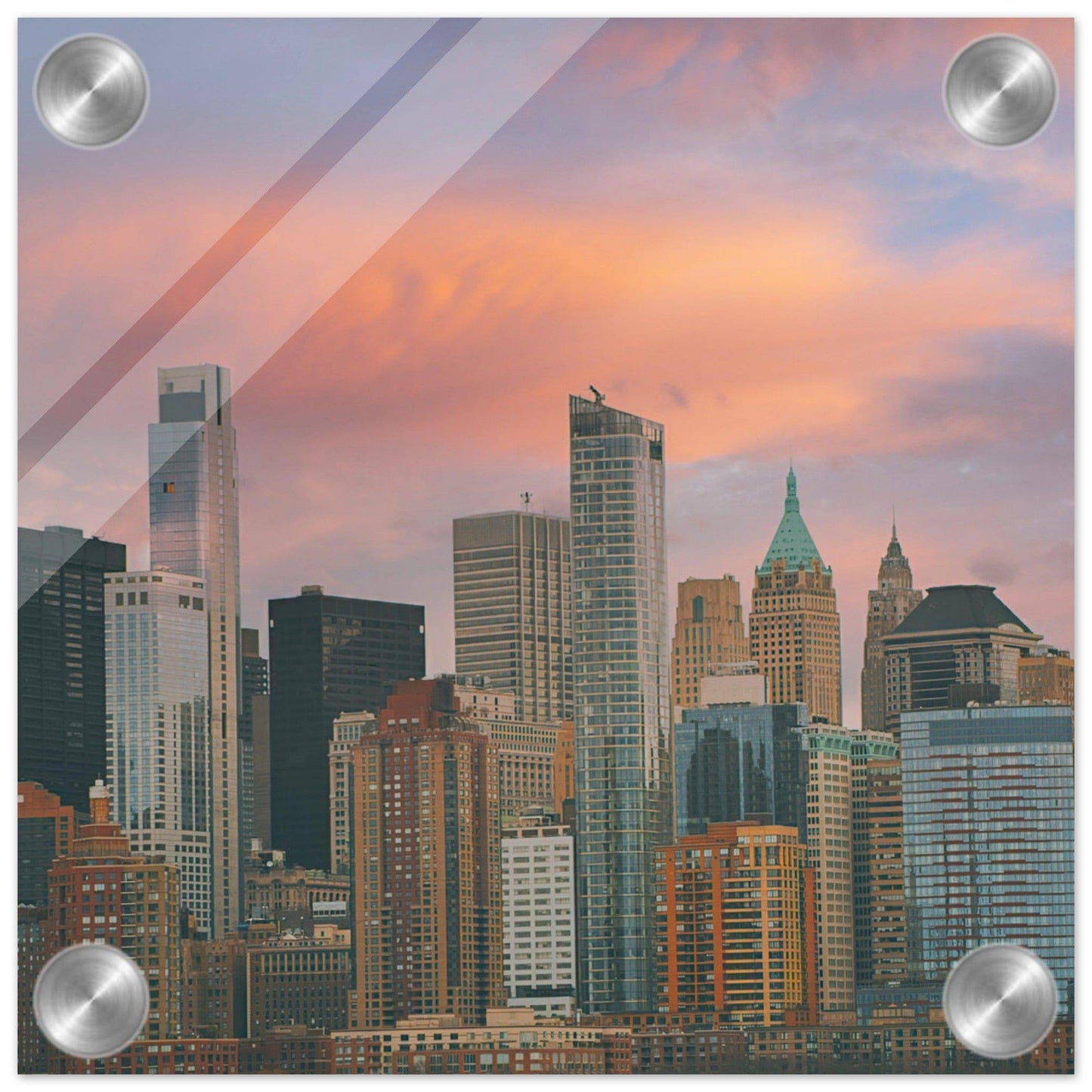 NYC Sunset Acrylic New York City Wall Art Home Office Business Commercial Decor Pixio.Co - Pixio.Co