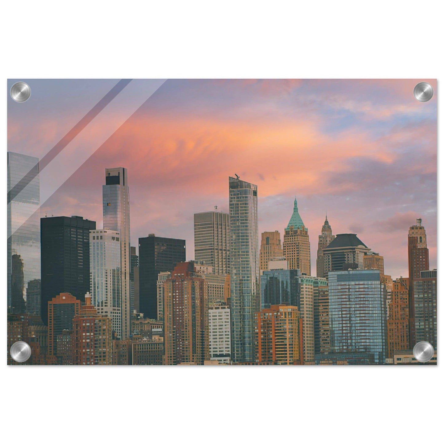 NYC Sunset Acrylic New York City Wall Art Home Office Business Commercial Decor Pixio.Co - Pixio.Co