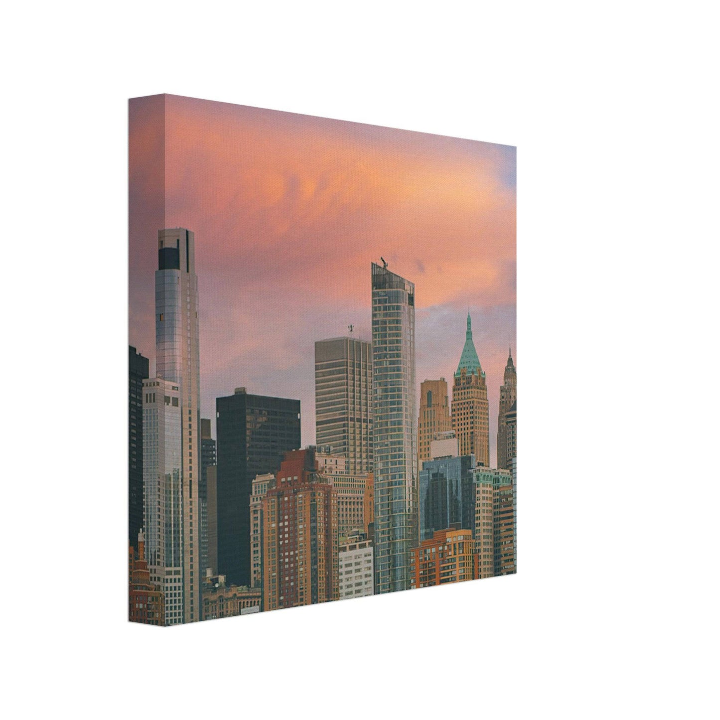 NYC Sunset Canvas Frame New York City Wall Art Home Office Business Commercial Decor Pixio.Co - Pixio.Co