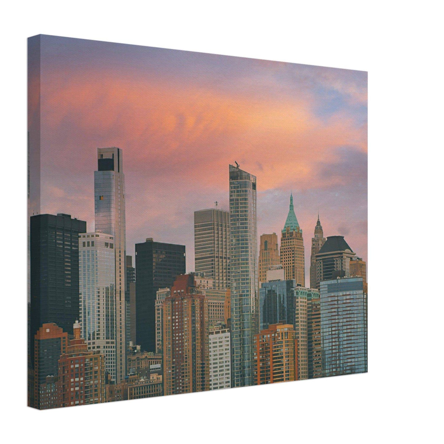 NYC Sunset Canvas Frame New York City Wall Art Home Office Business Commercial Decor Pixio.Co - Pixio.Co
