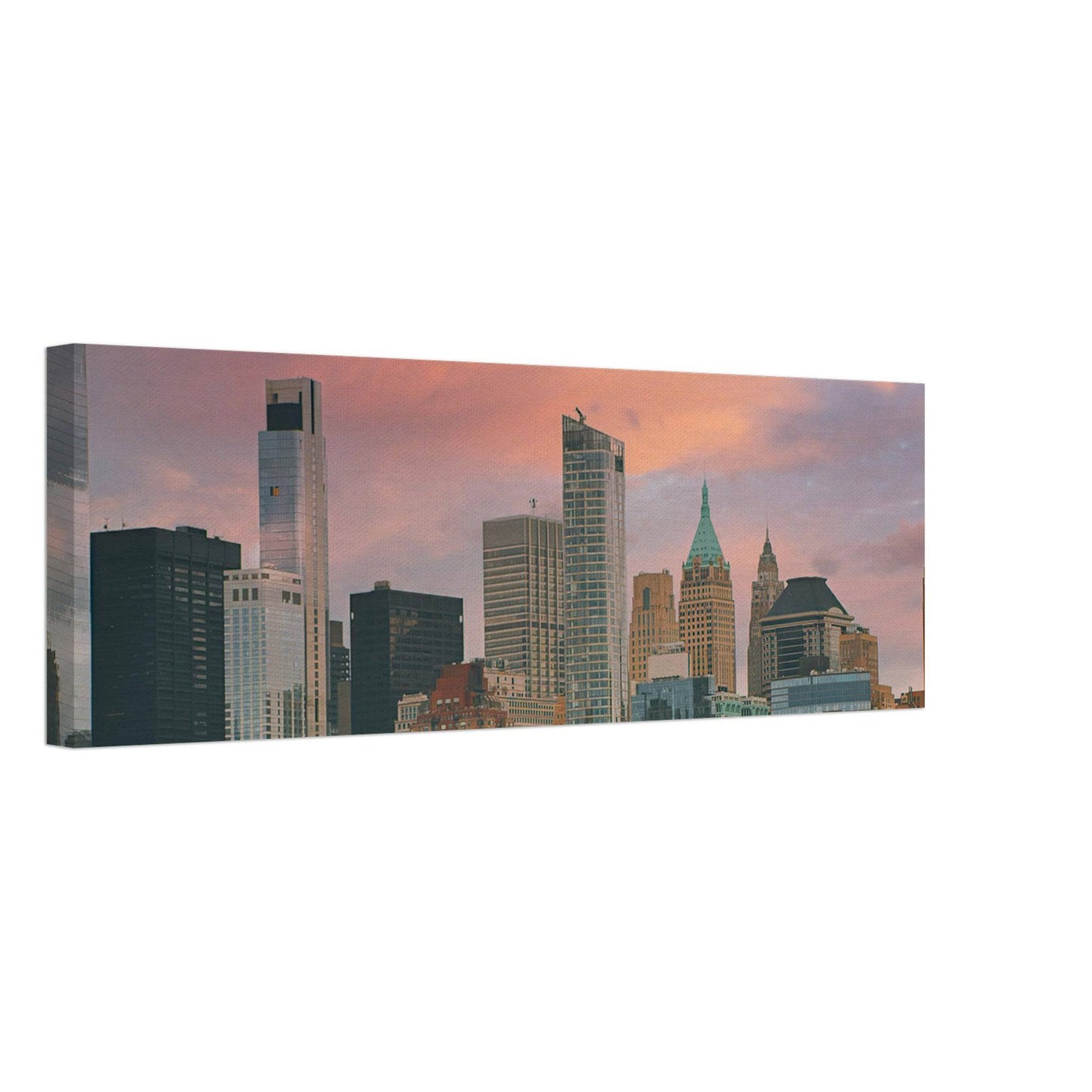 NYC Sunset Canvas Frame New York City Wall Art Home Office Business Commercial Decor Pixio.Co - Pixio.Co