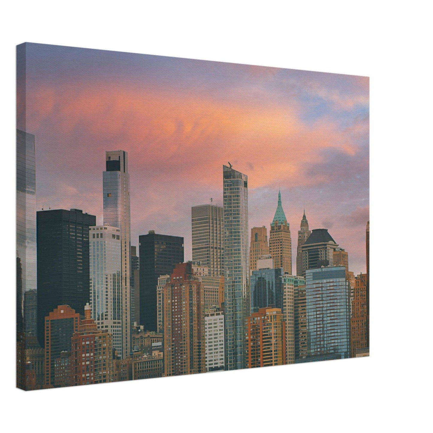 NYC Sunset Canvas Frame New York City Wall Art Home Office Business Commercial Decor Pixio.Co - Pixio.Co