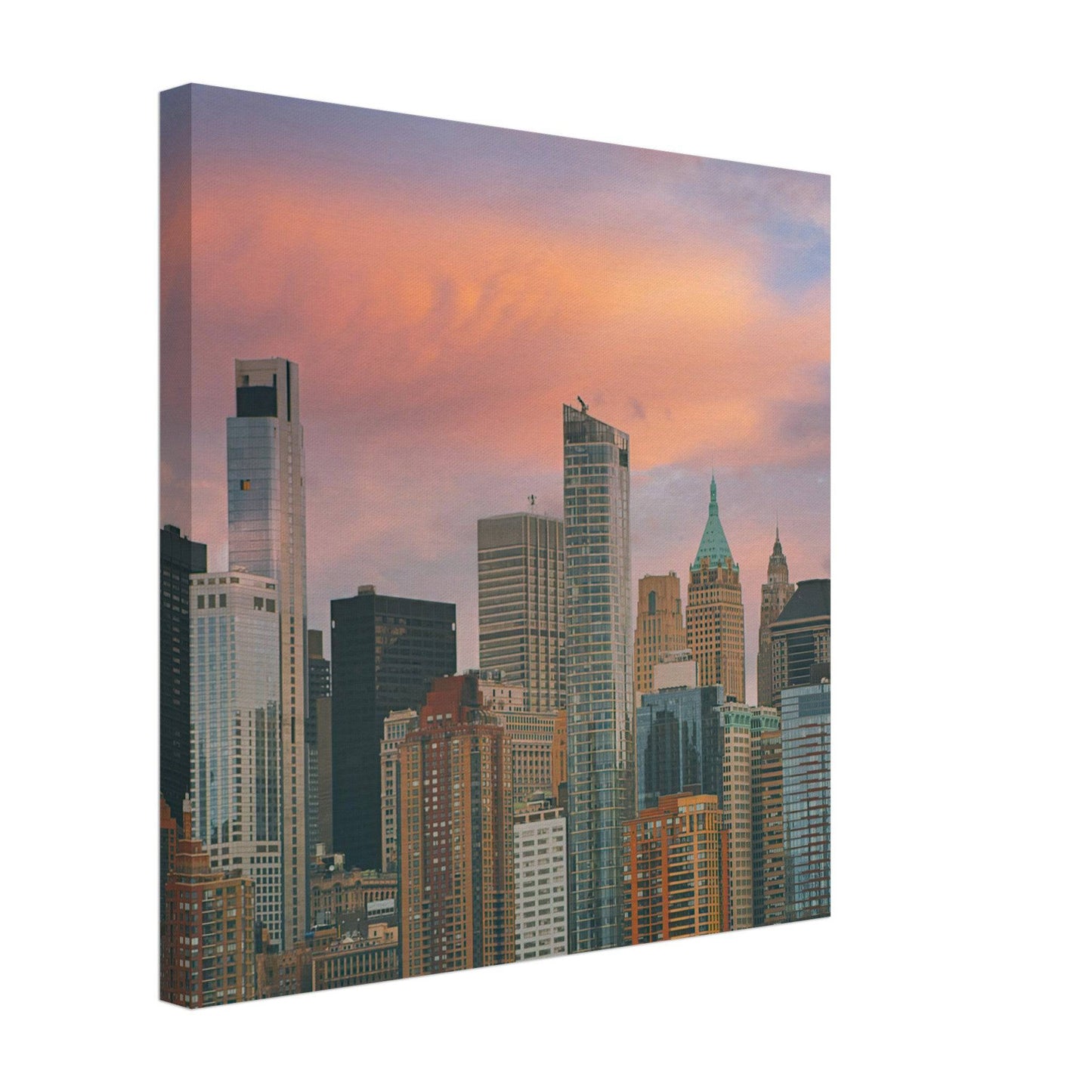 NYC Sunset Canvas Frame New York City Wall Art Home Office Business Commercial Decor Pixio.Co - Pixio.Co