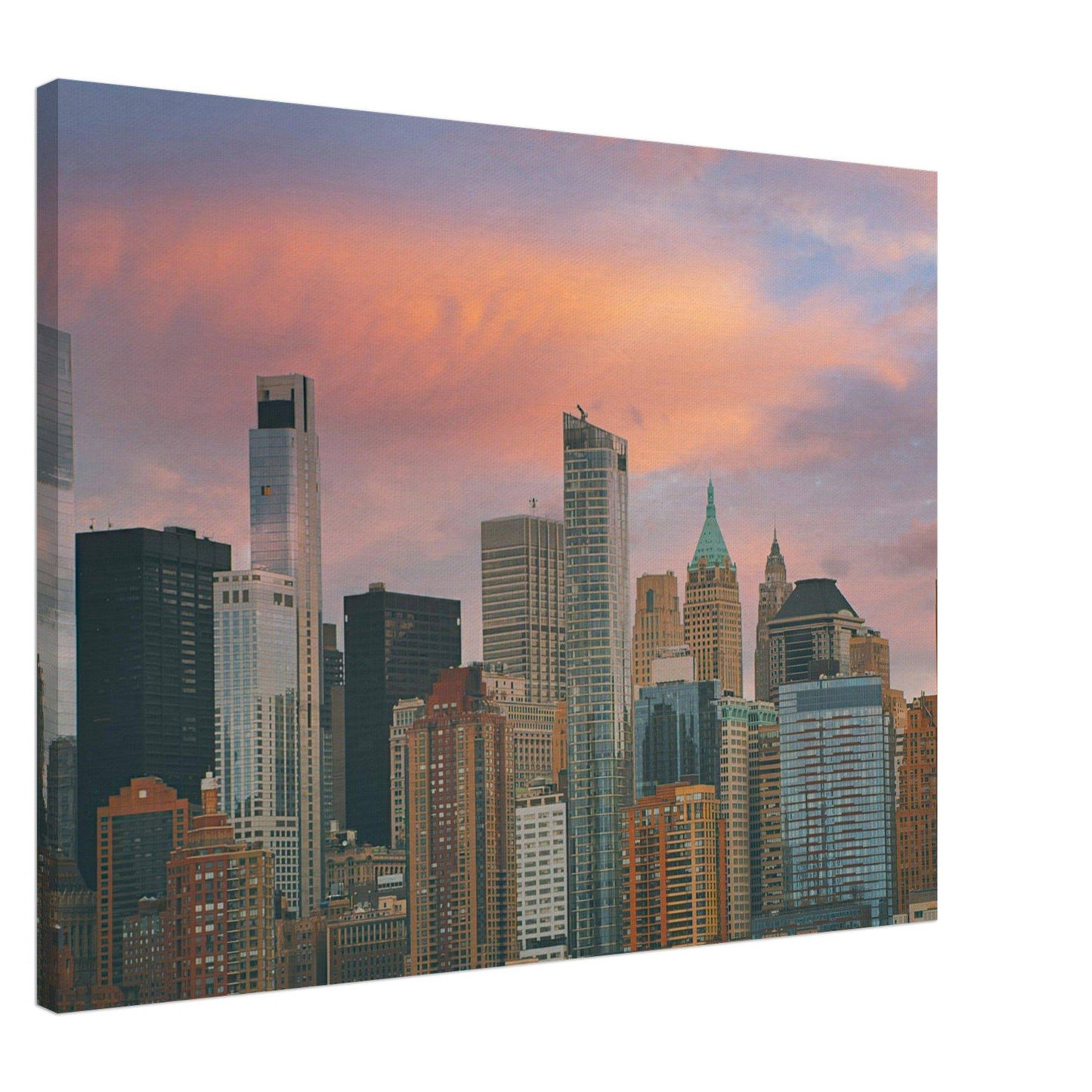 NYC Sunset Canvas Frame New York City Wall Art Home Office Business Commercial Decor Pixio.Co - Pixio.Co