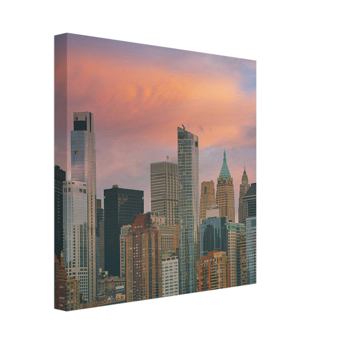 NYC Sunset Canvas Frame New York City Wall Art Home Office Business Commercial Decor Pixio.Co - Pixio.Co