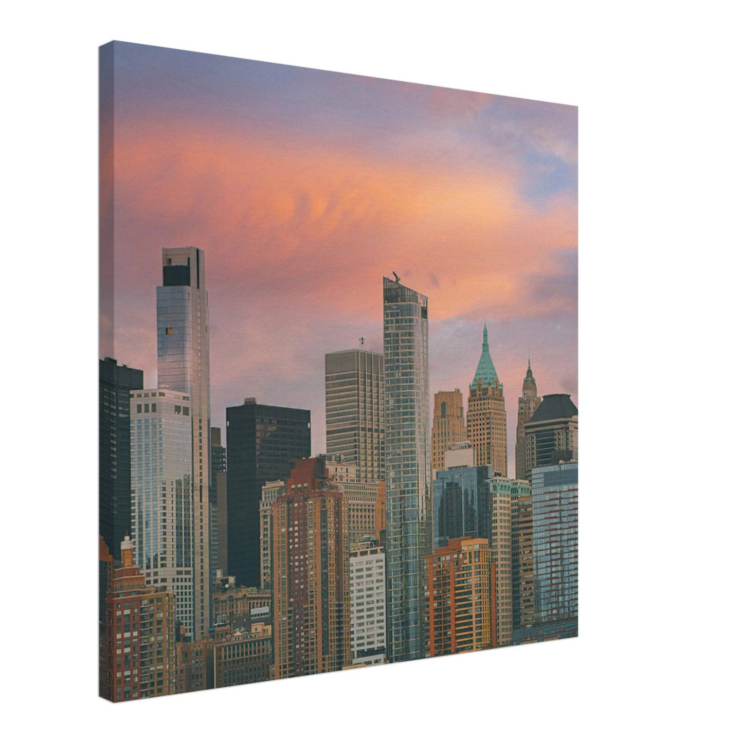 NYC Sunset Canvas Frame New York City Wall Art Home Office Business Commercial Decor Pixio.Co - Pixio.Co