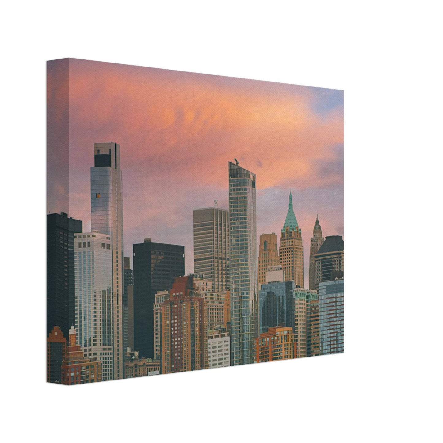 NYC Sunset Canvas Frame New York City Wall Art Home Office Business Commercial Decor Pixio.Co - Pixio.Co
