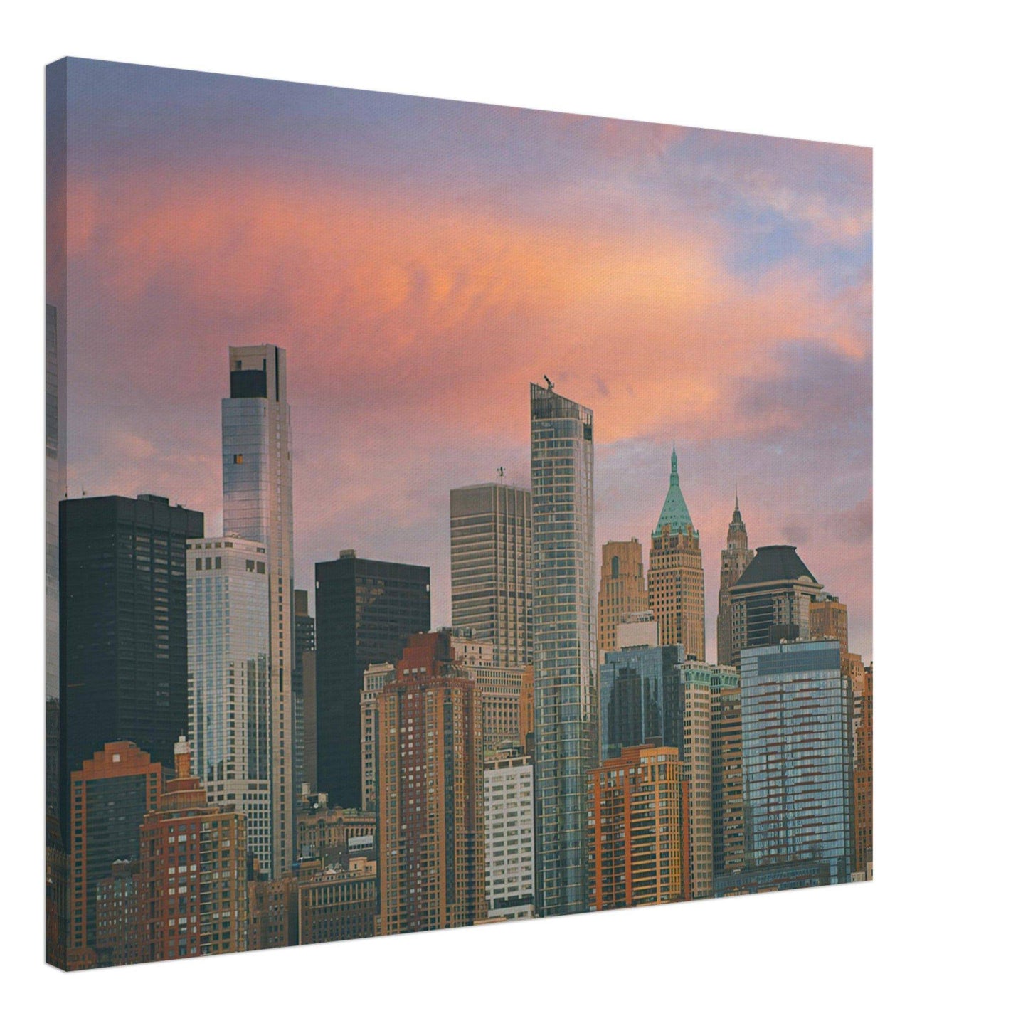 NYC Sunset Canvas Frame New York City Wall Art Home Office Business Commercial Decor Pixio.Co - Pixio.Co