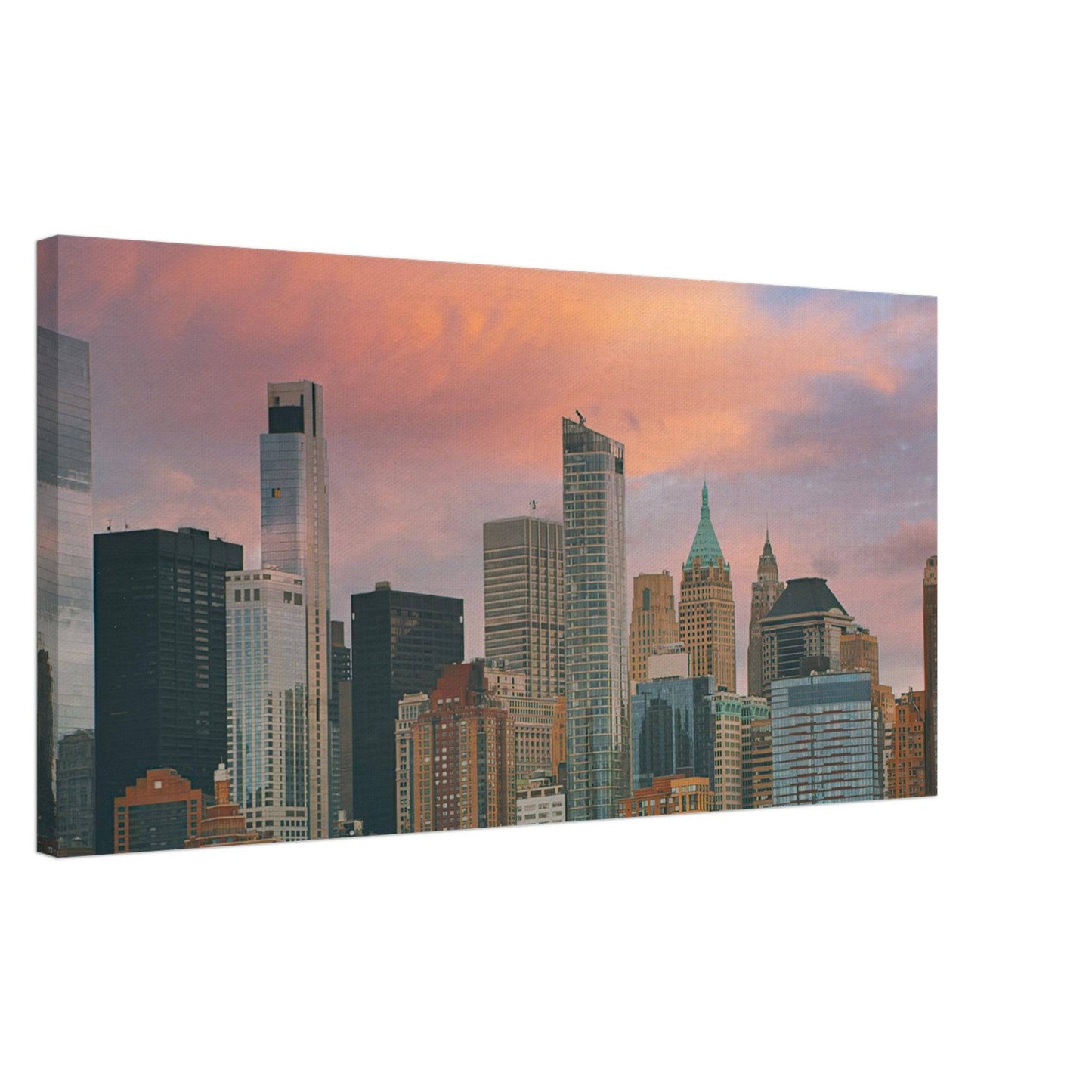 NYC Sunset Canvas Frame New York City Wall Art Home Office Business Commercial Decor Pixio.Co - Pixio.Co