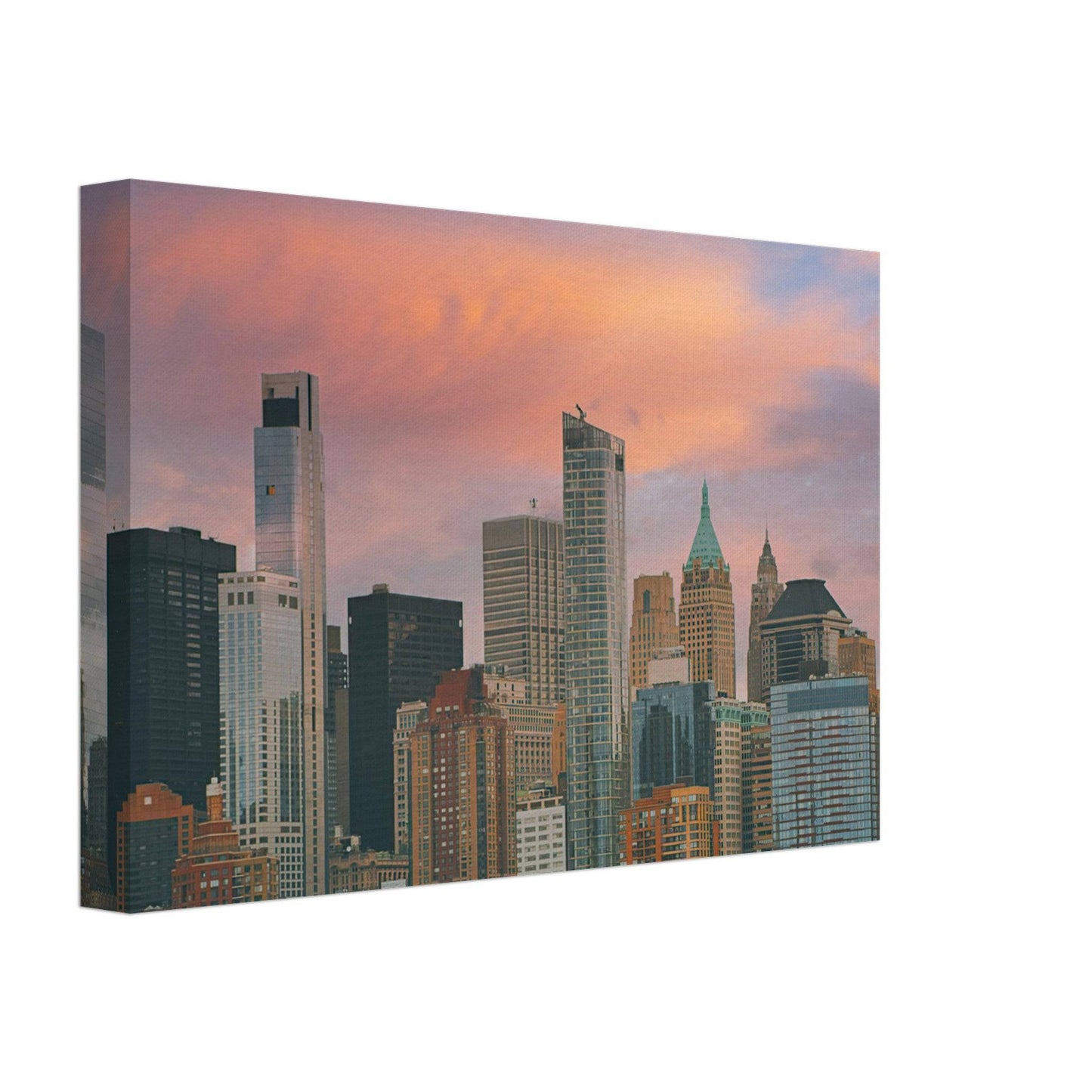 NYC Sunset Canvas Frame New York City Wall Art Home Office Business Commercial Decor Pixio.Co - Pixio.Co