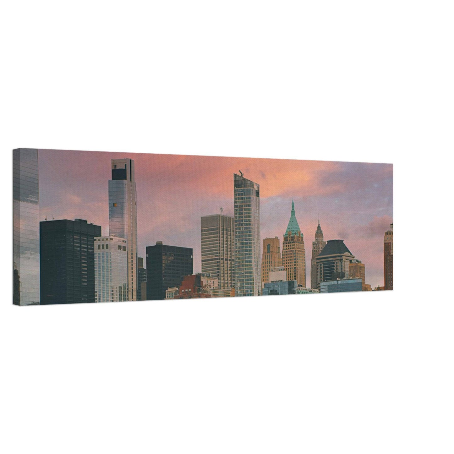 NYC Sunset Canvas Frame New York City Wall Art Home Office Business Commercial Decor Pixio.Co - Pixio.Co