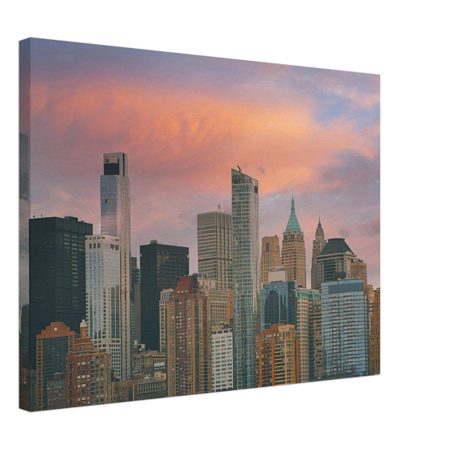 NYC Sunset Canvas Frame New York City Wall Art Home Office Business Commercial Decor Pixio.Co - Pixio.Co
