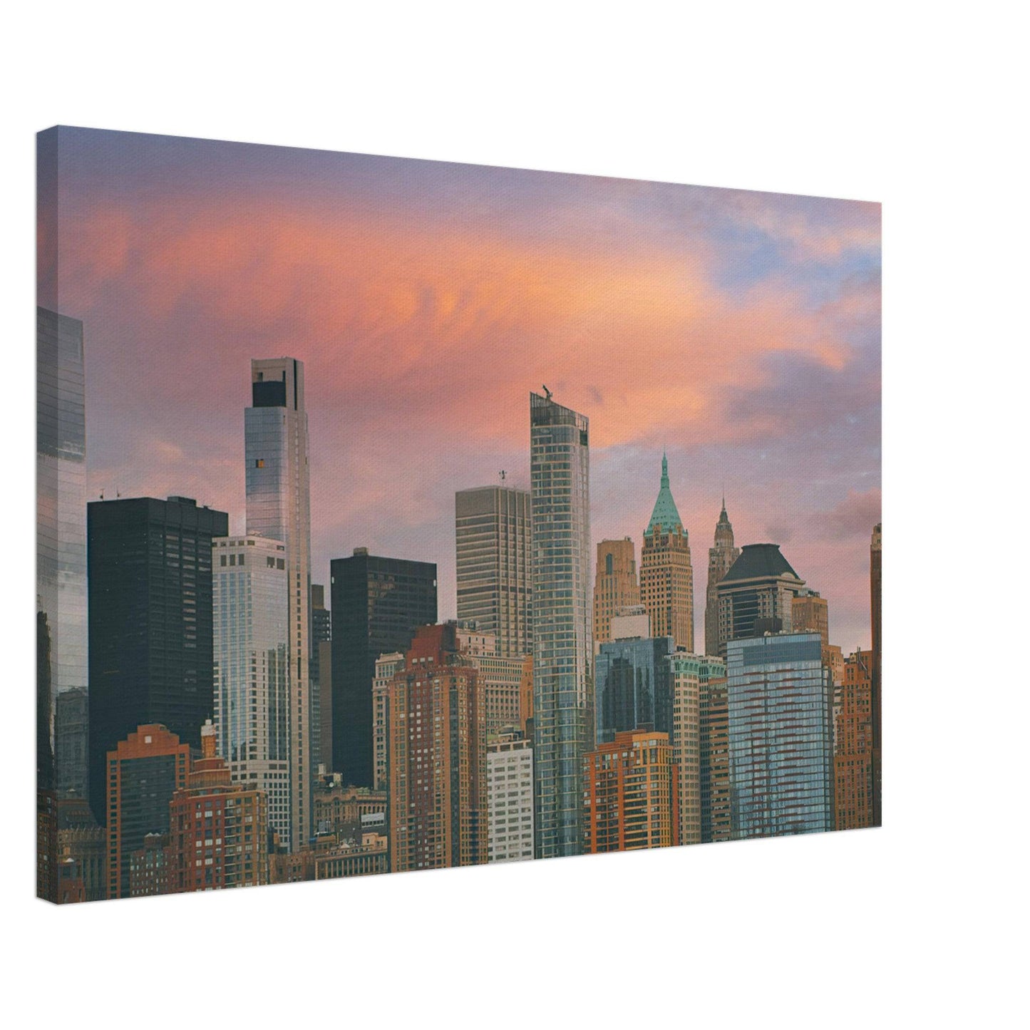 NYC Sunset Canvas Frame New York City Wall Art Home Office Business Commercial Decor Pixio.Co - Pixio.Co