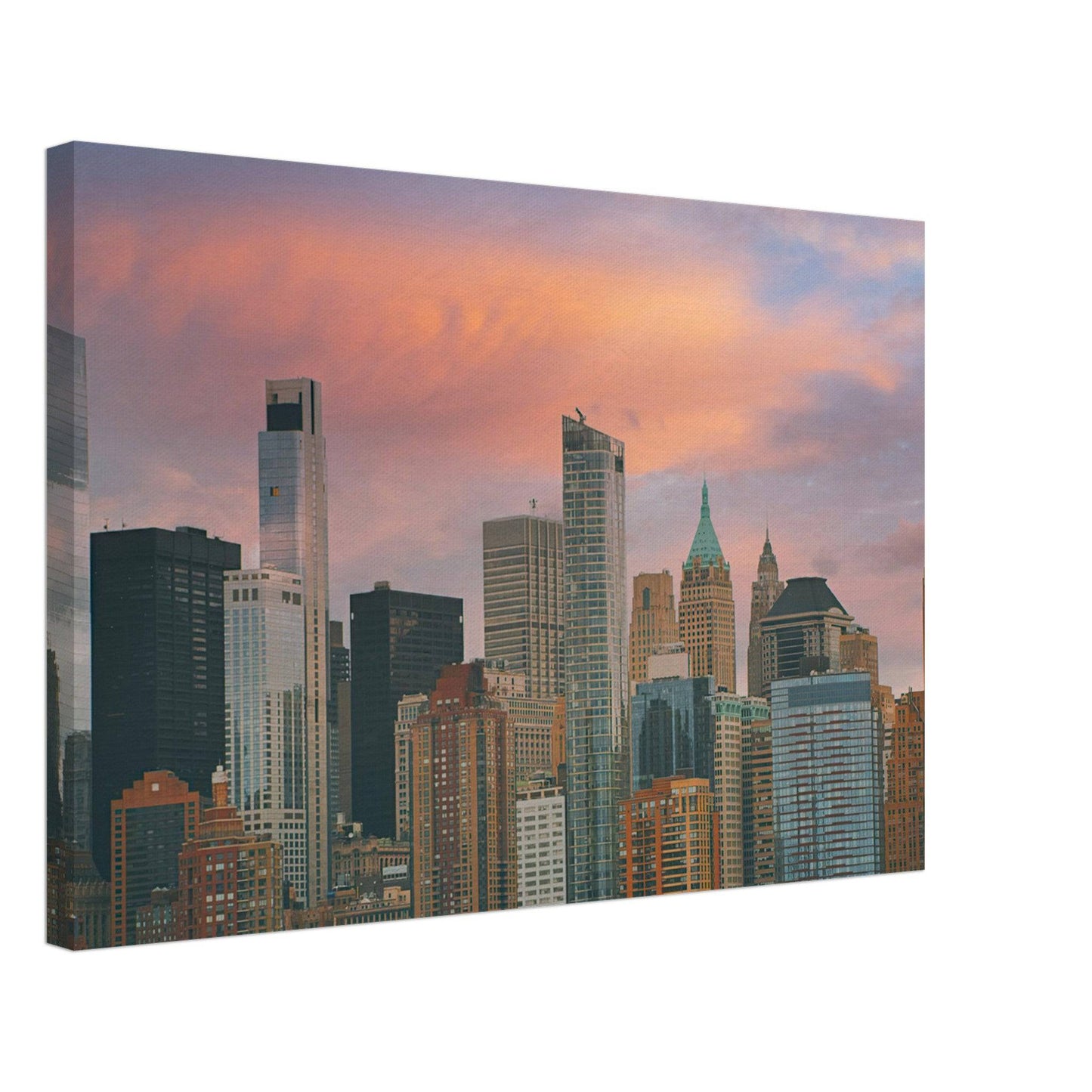 NYC Sunset Canvas Frame New York City Wall Art Home Office Business Commercial Decor Pixio.Co - Pixio.Co