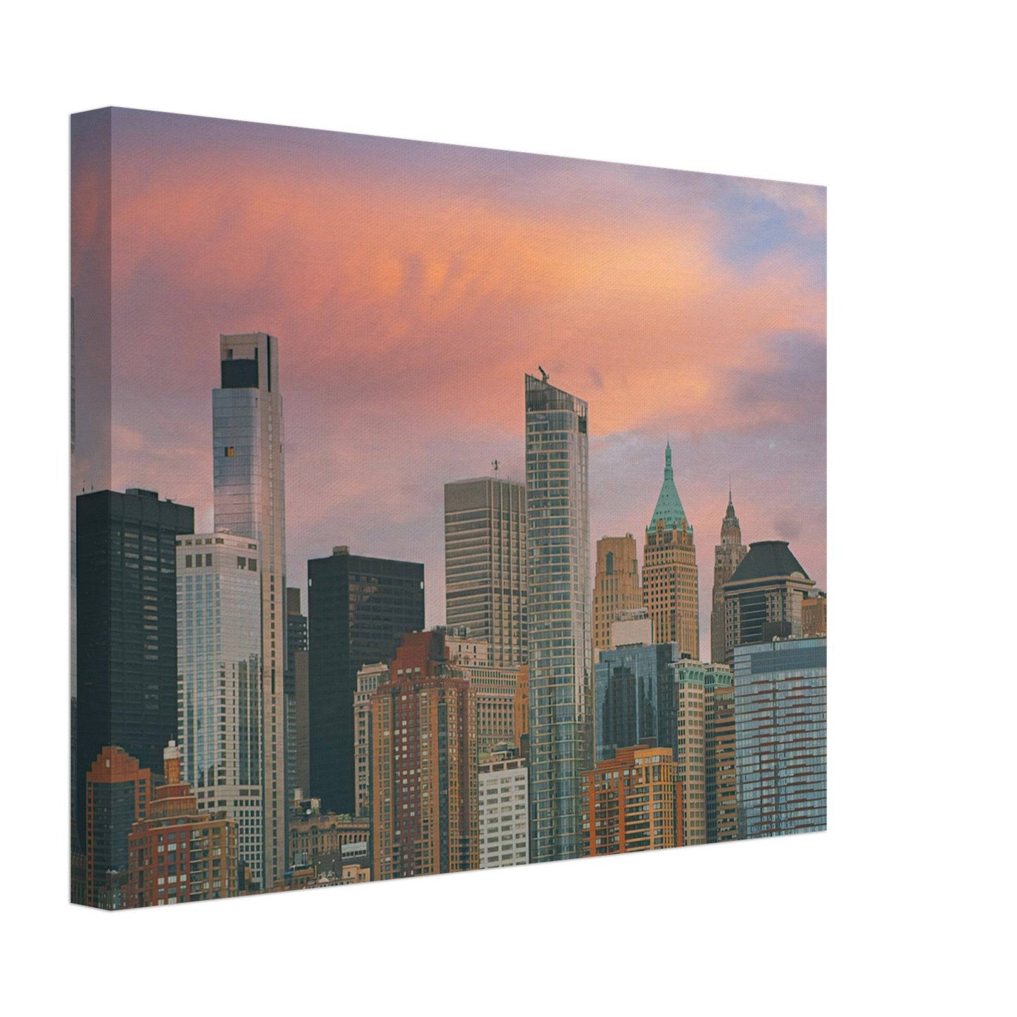 NYC Sunset Canvas Frame New York City Wall Art Home Office Business Commercial Decor Pixio.Co - Pixio.Co