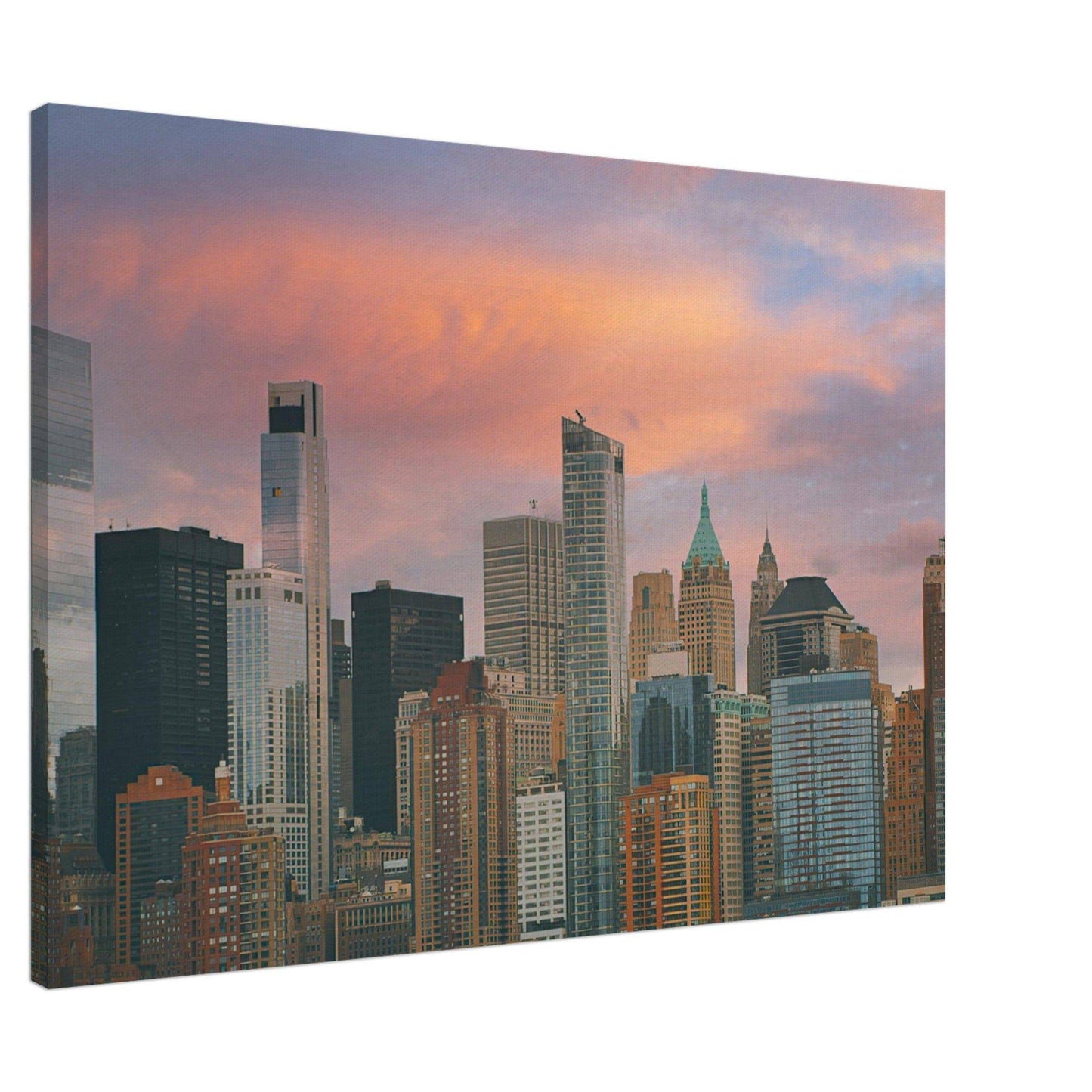 NYC Sunset Canvas Frame New York City Wall Art Home Office Business Commercial Decor Pixio.Co - Pixio.Co