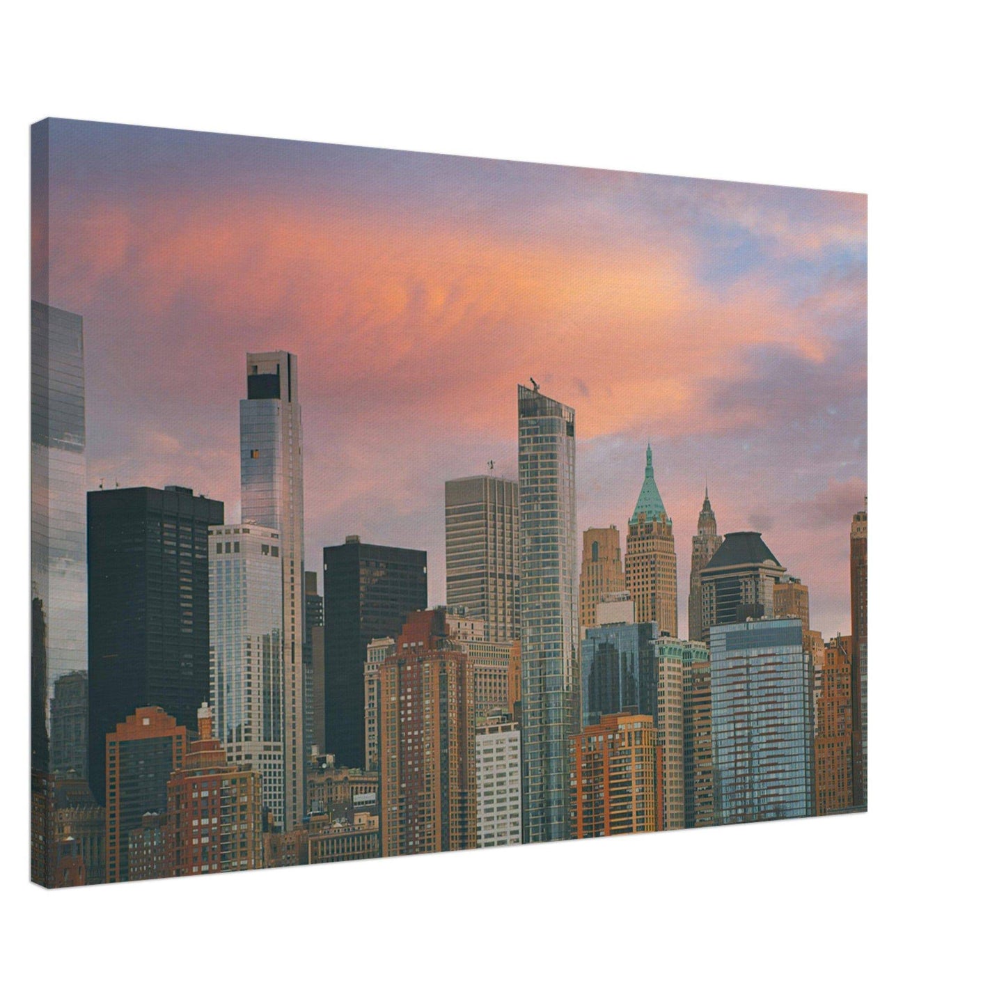 NYC Sunset Canvas Frame New York City Wall Art Home Office Business Commercial Decor Pixio.Co - Pixio.Co