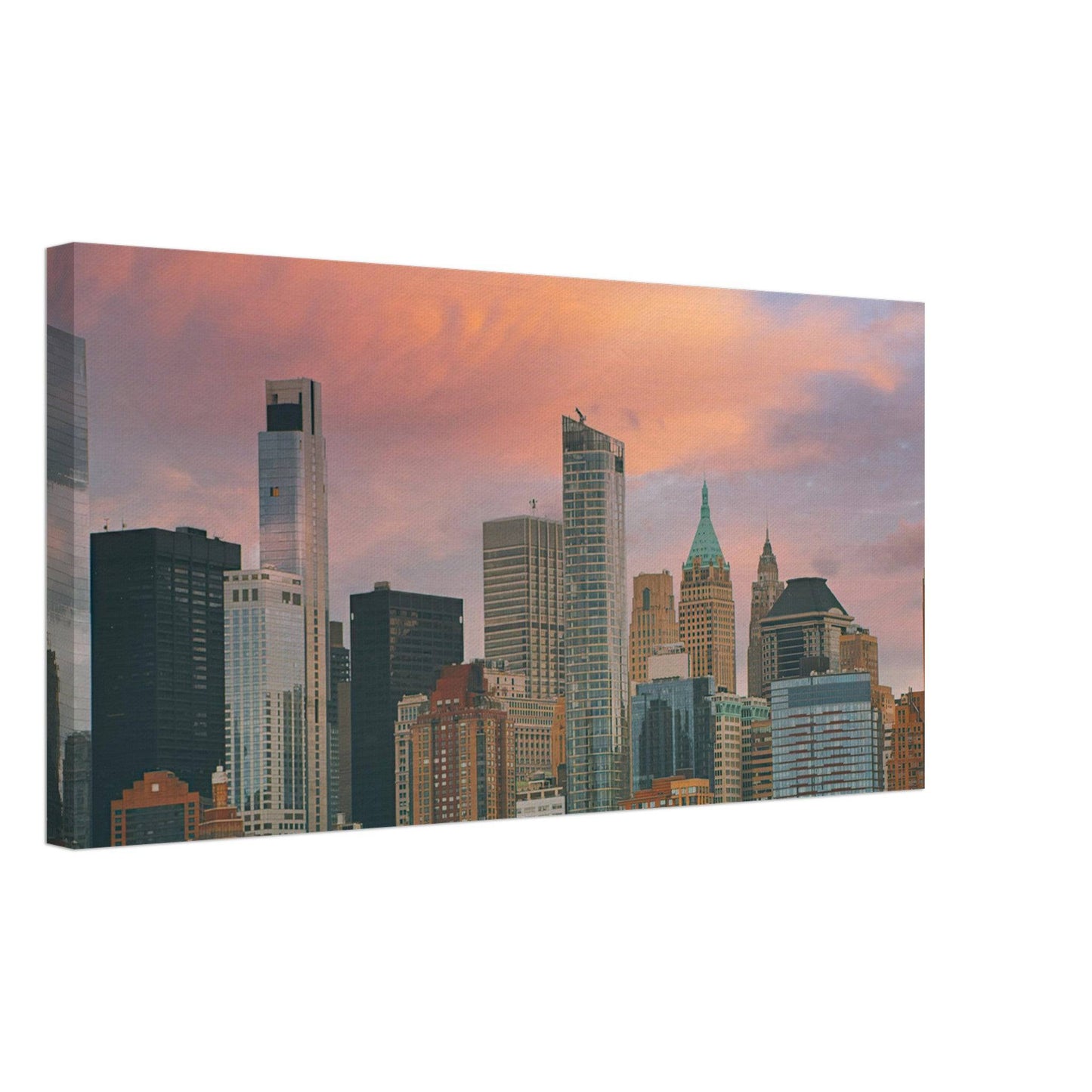 NYC Sunset Canvas Frame New York City Wall Art Home Office Business Commercial Decor Pixio.Co - Pixio.Co