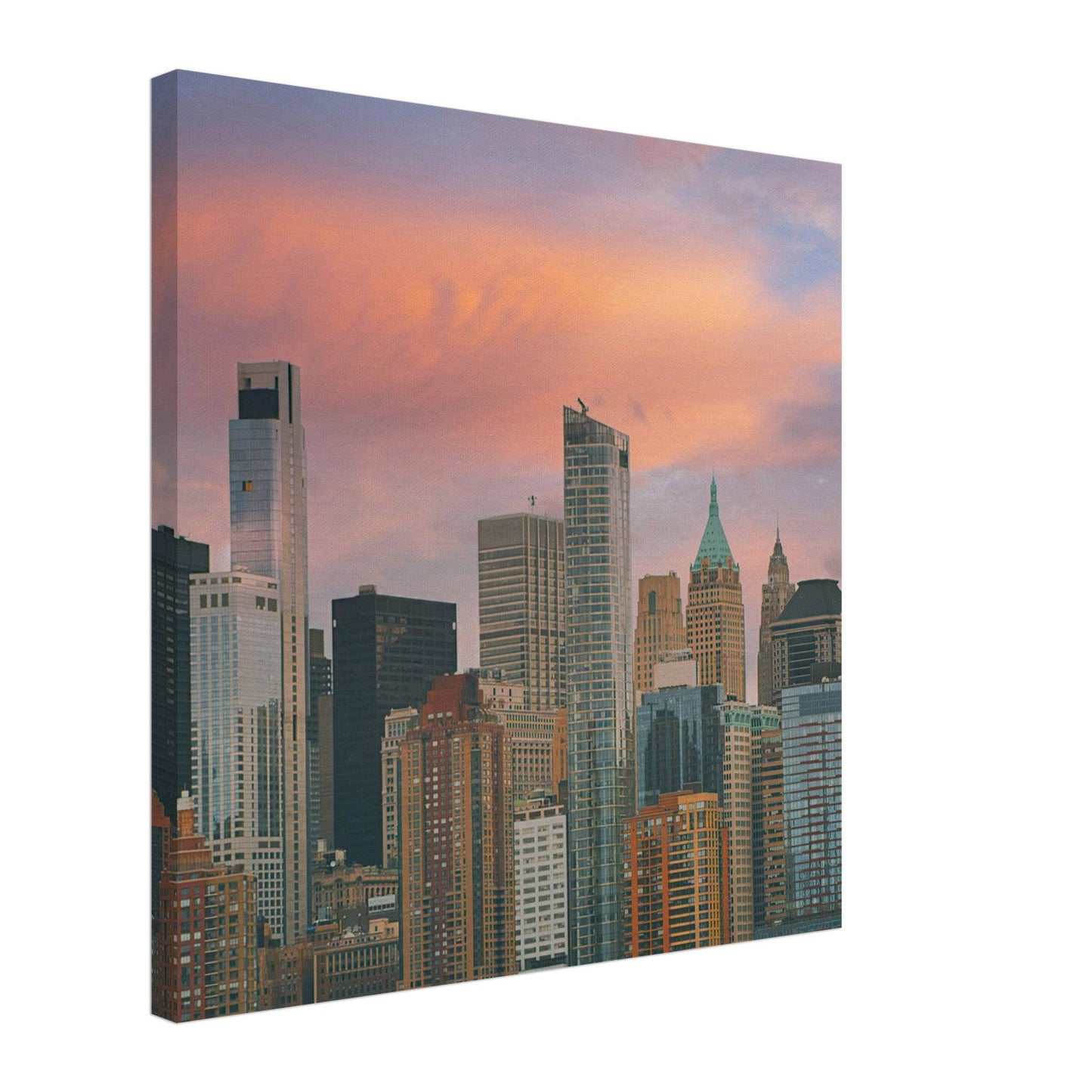 NYC Sunset Canvas Frame New York City Wall Art Home Office Business Commercial Decor Pixio.Co - Pixio.Co