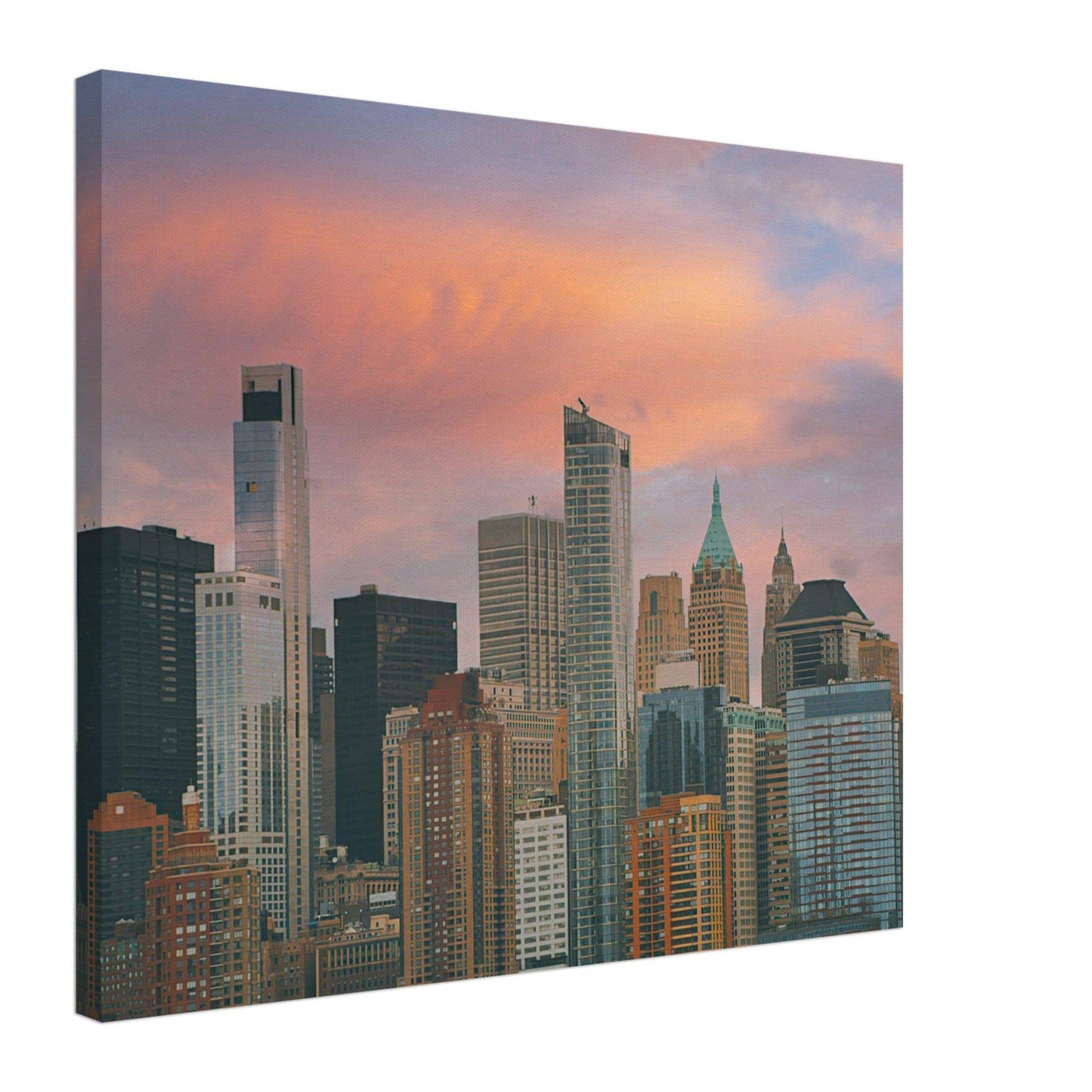 NYC Sunset Canvas Frame New York City Wall Art Home Office Business Commercial Decor Pixio.Co - Pixio.Co