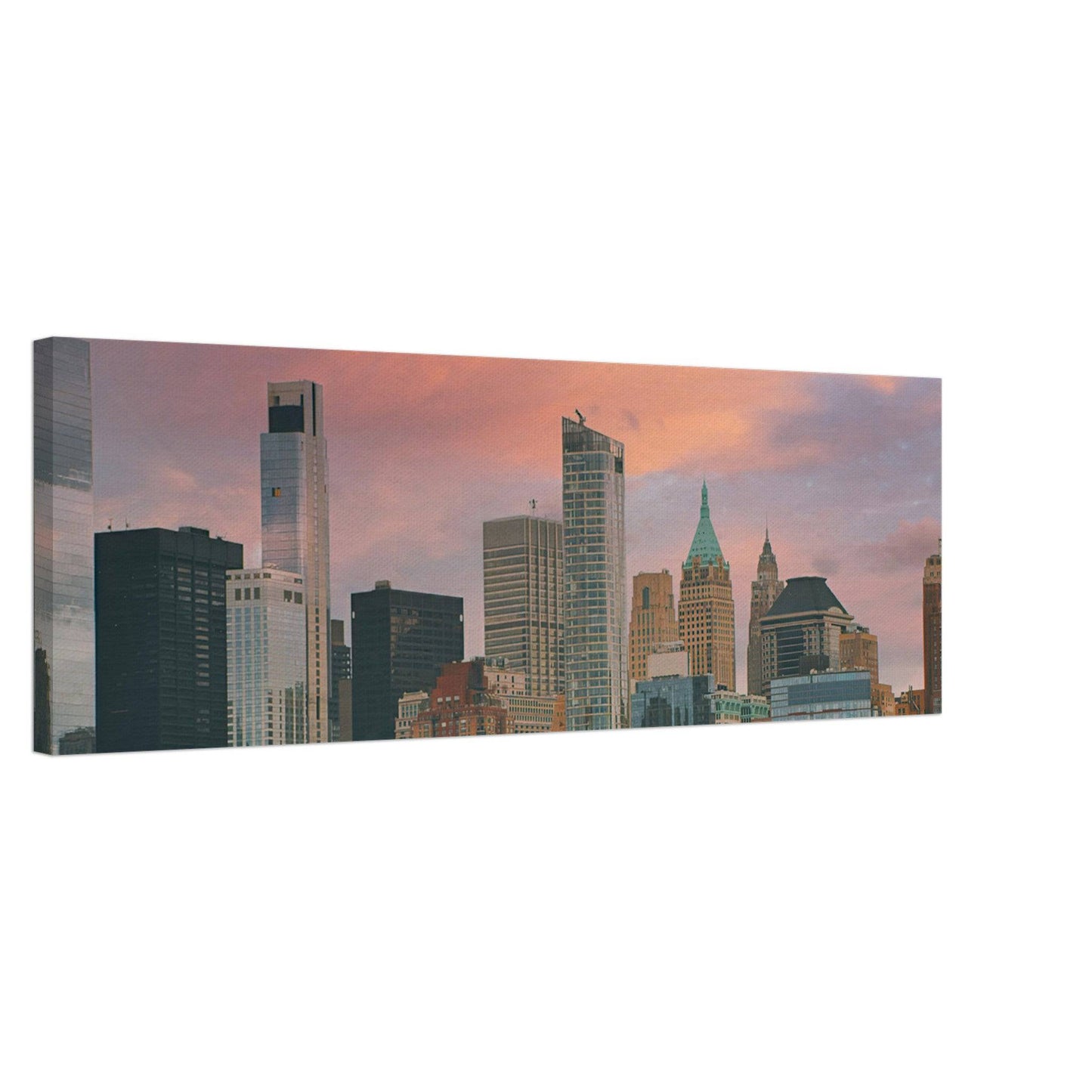 NYC Sunset Canvas Frame New York City Wall Art Home Office Business Commercial Decor Pixio.Co - Pixio.Co