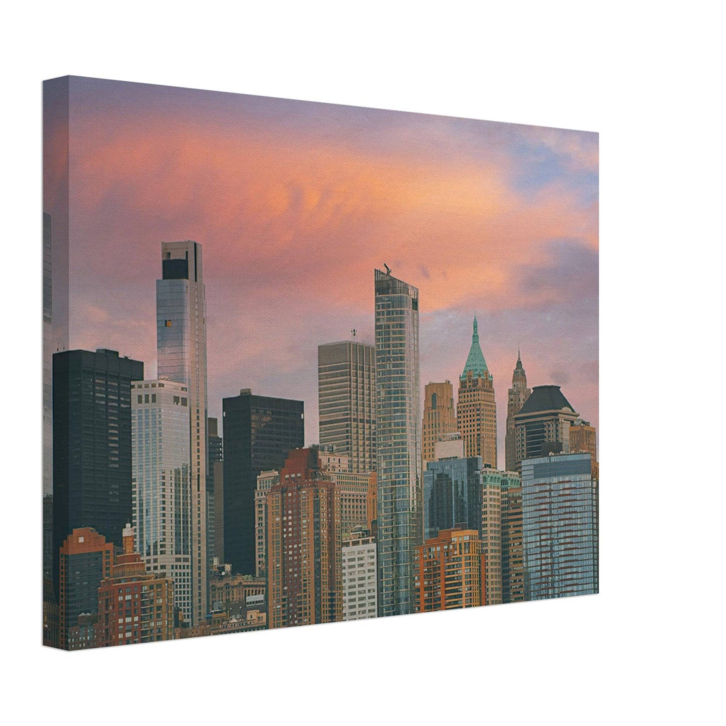 NYC Sunset Canvas Frame New York City Wall Art Home Office Business Commercial Decor Pixio.Co - Pixio.Co