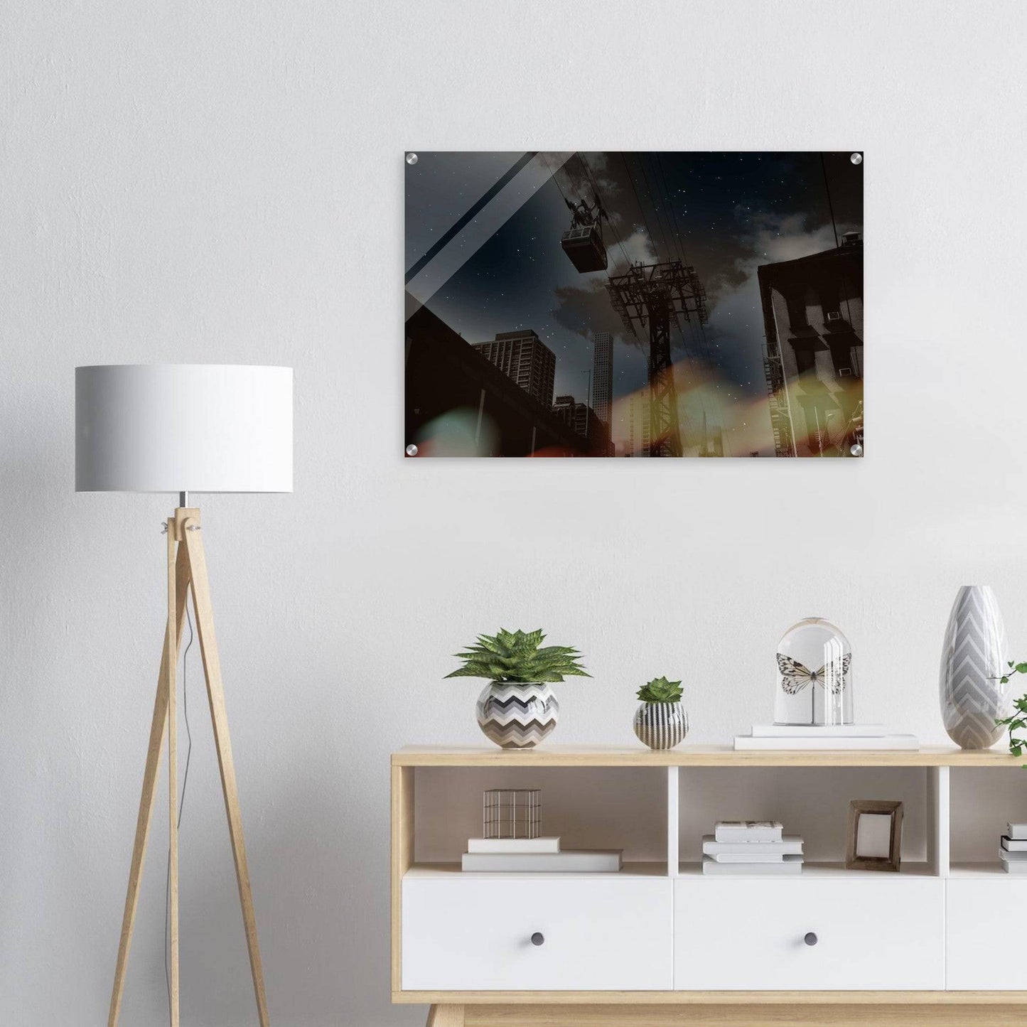 Roosevelt Island Galaxy Tramway Acrylic Print NYC East River Print New York City Wall Art Home Office Business Commercial Decor Pixio.Co - Pixio.Co