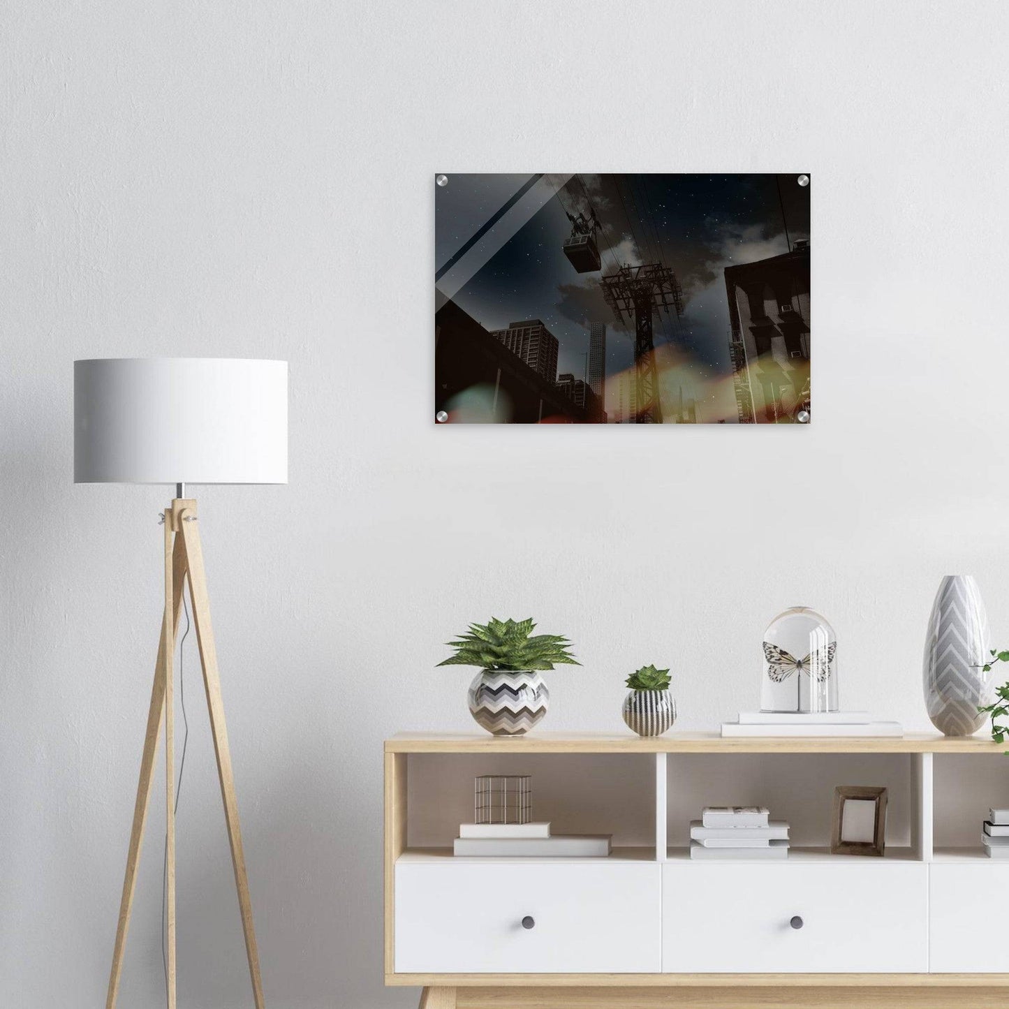 Roosevelt Island Galaxy Tramway Acrylic Print NYC East River Print New York City Wall Art Home Office Business Commercial Decor Pixio.Co - Pixio.Co