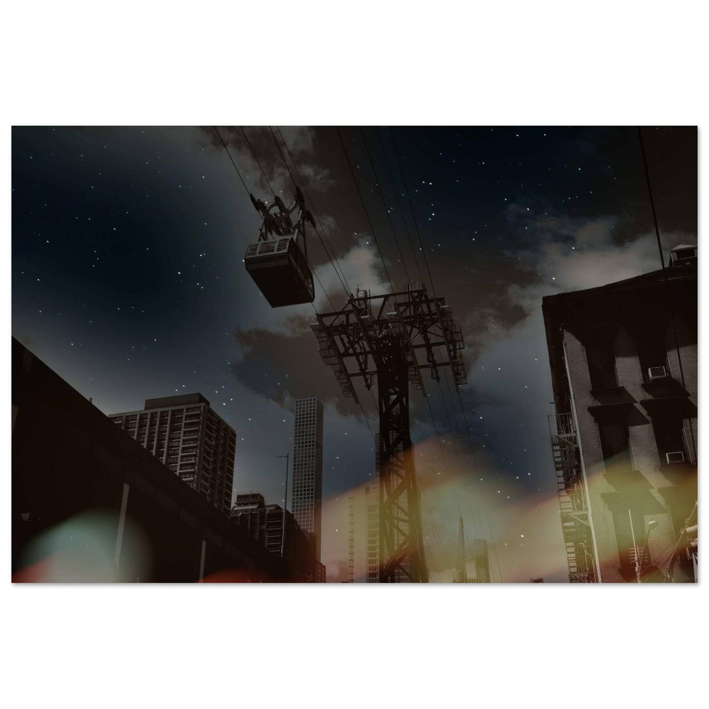Roosevelt Island Galaxy Tramway Aluminum Print NYC East River Print New York City Wall Art Home Office Business Commercial Decor Pixio.Co - Pixio.Co