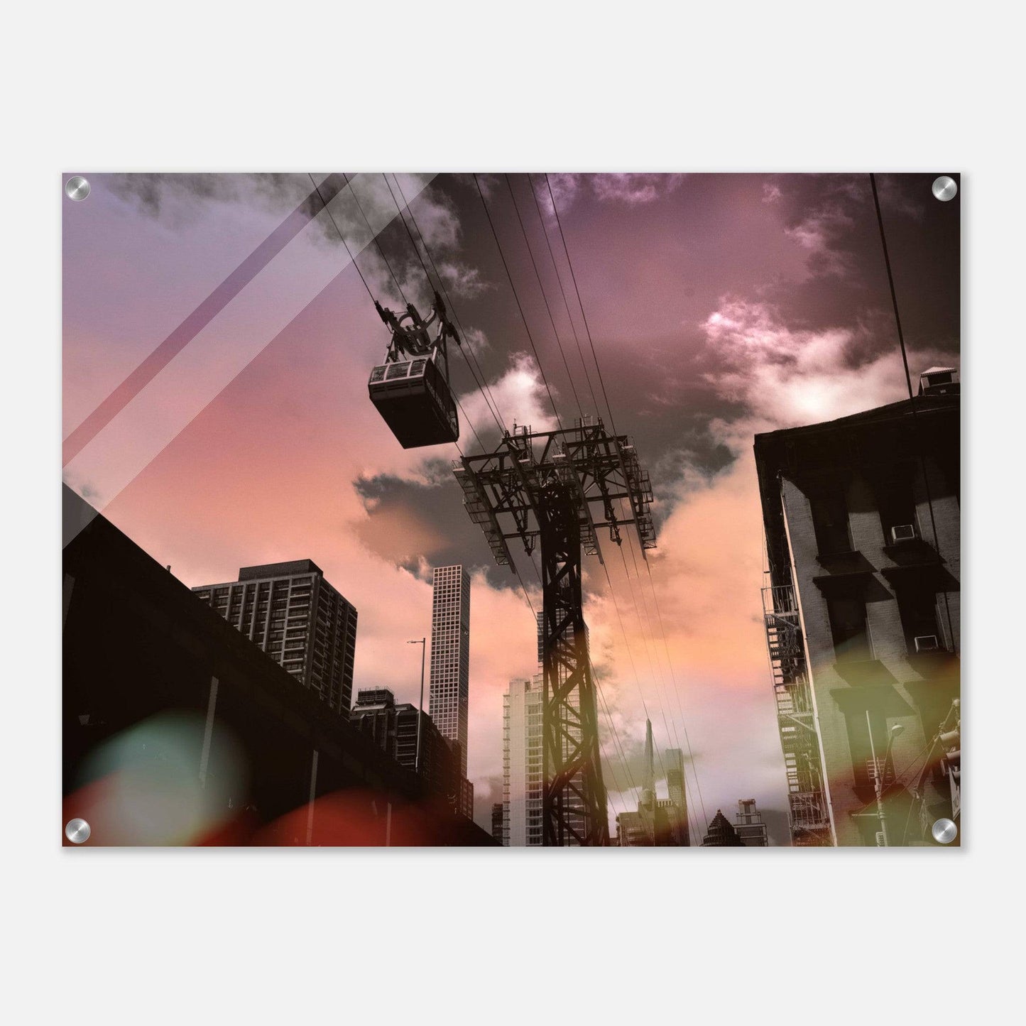 Roosevelt Island Tramway Acrylic NYC East River Print New York City Wall Art Home Office Business Commercial Decor Pixio.Co - Pixio.Co